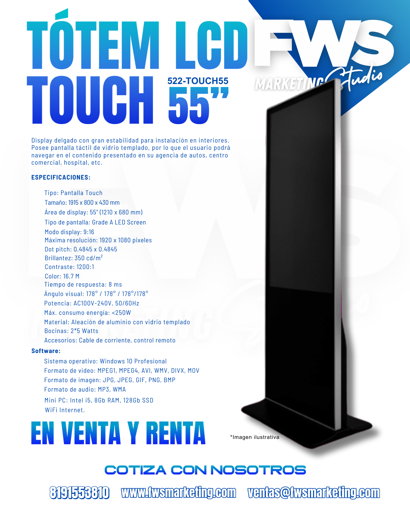 Tótem LCD Touch 55"