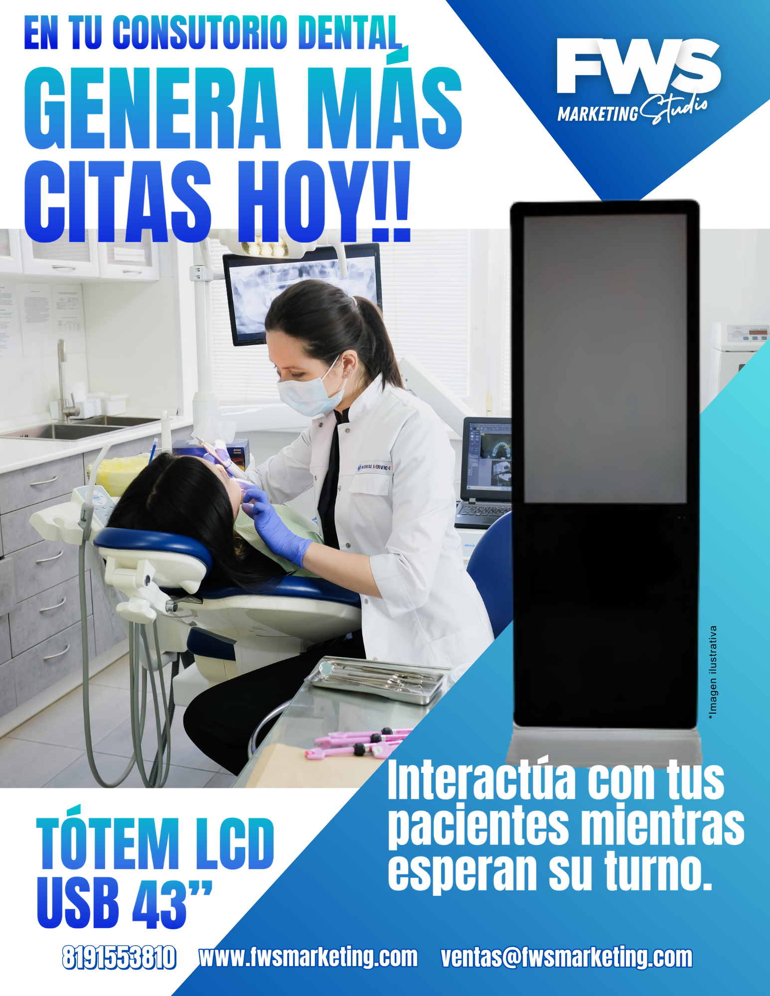 Tótem LCD USB 43''