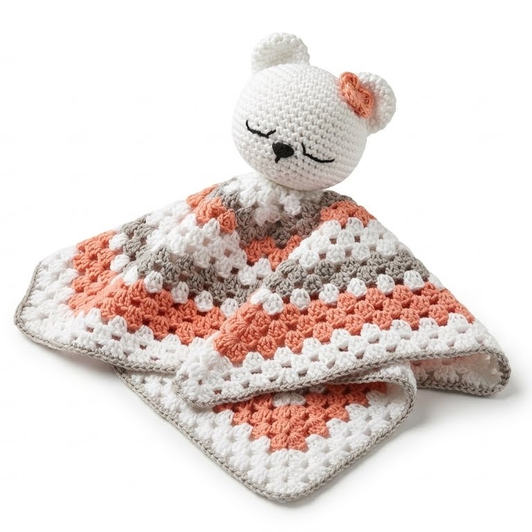 Mantitas de apego en crochet con formas