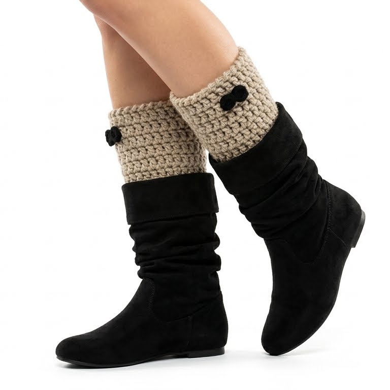 Polainas tejidas a mano