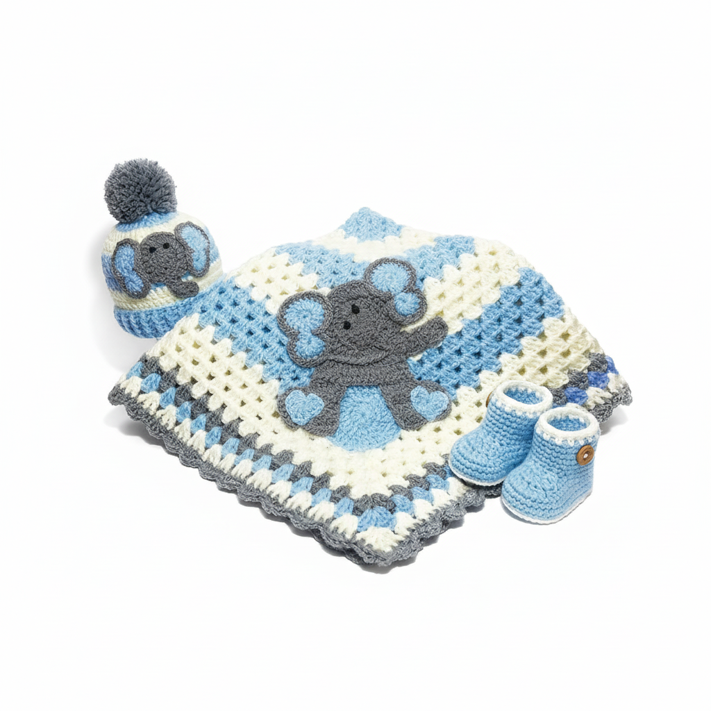 Set de bebé tejidos Elefante