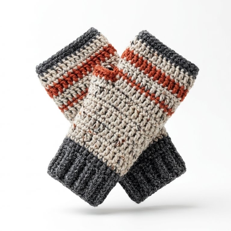 Guantes tejidos a crochet
