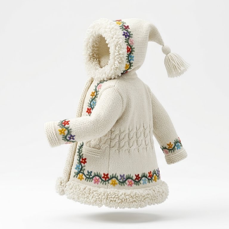 Abrigo de lana artesanal