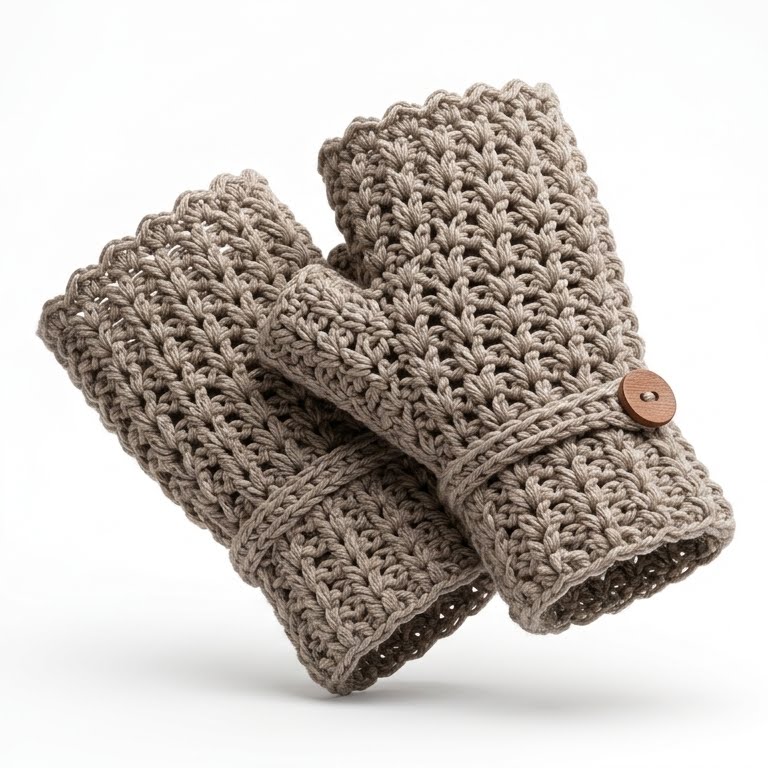 Guantes tejidos a crochet
