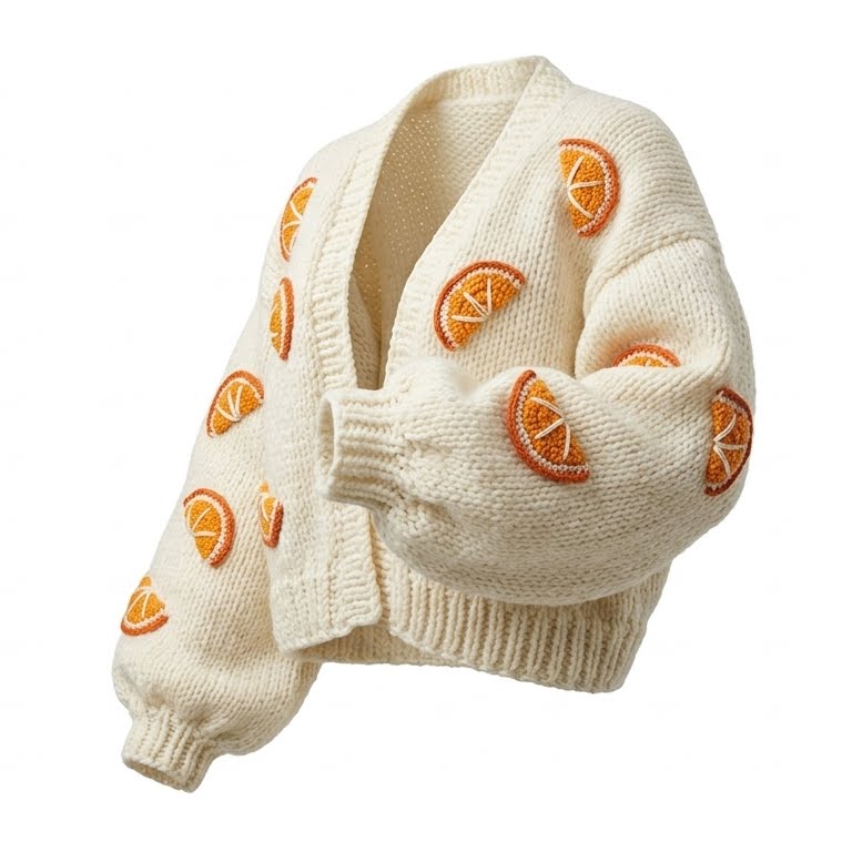 Cardigan tejido a palillos