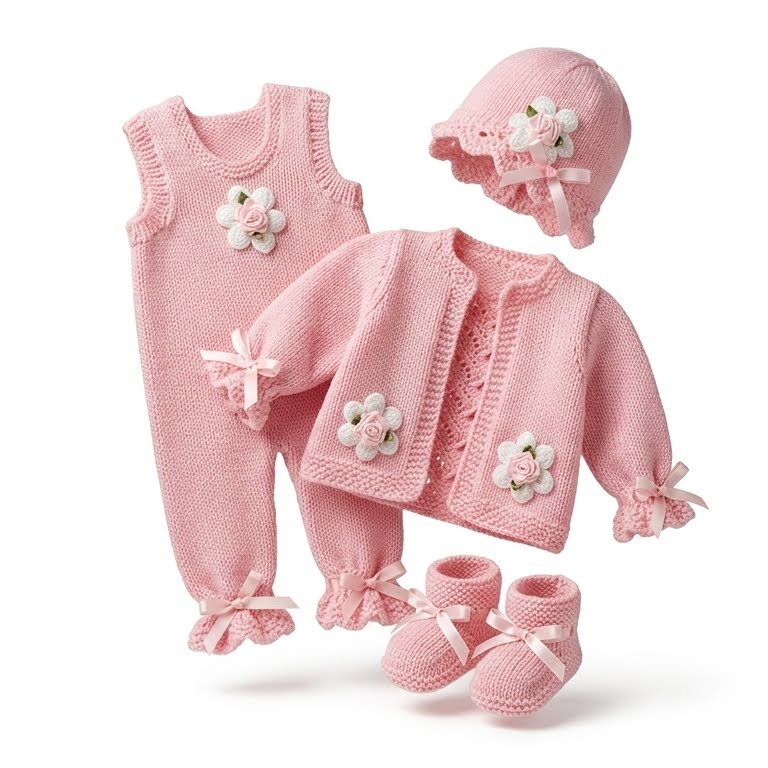 Set de ropa tejido para bebé