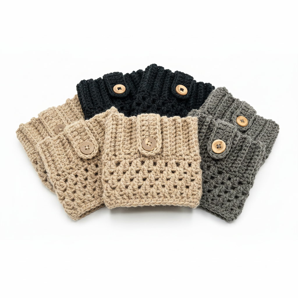 Polainas tejidas a mano