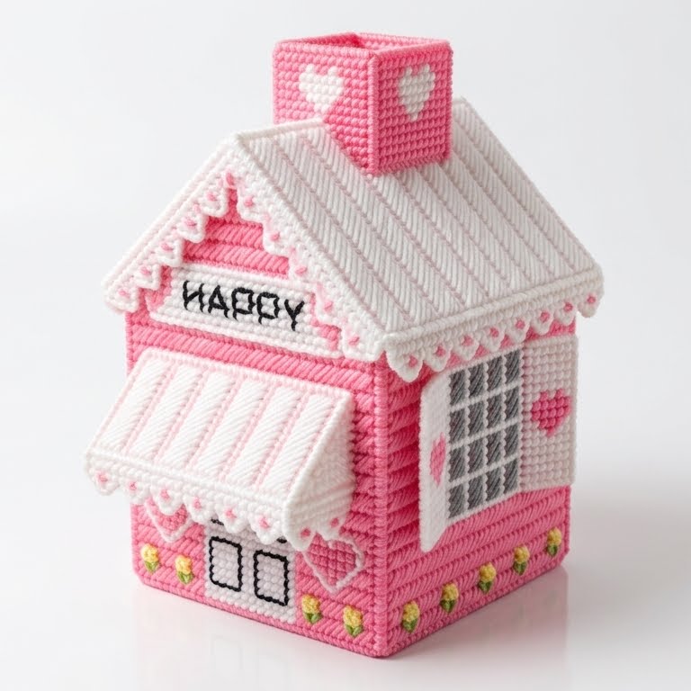 Casita decorativa tejida