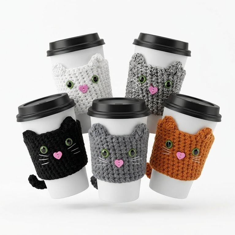 Funda tejida para vaso