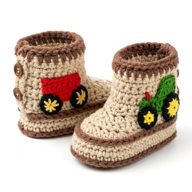 Botines tejidos para bebé