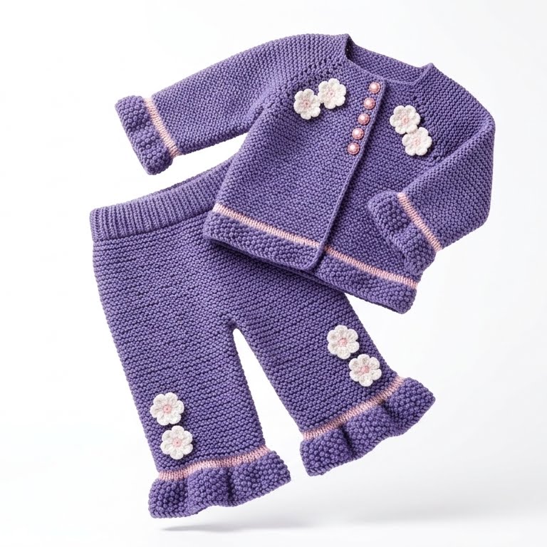 Set de ropa tejido para bebé