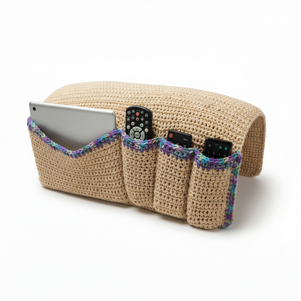 Organizador tejido para sillón