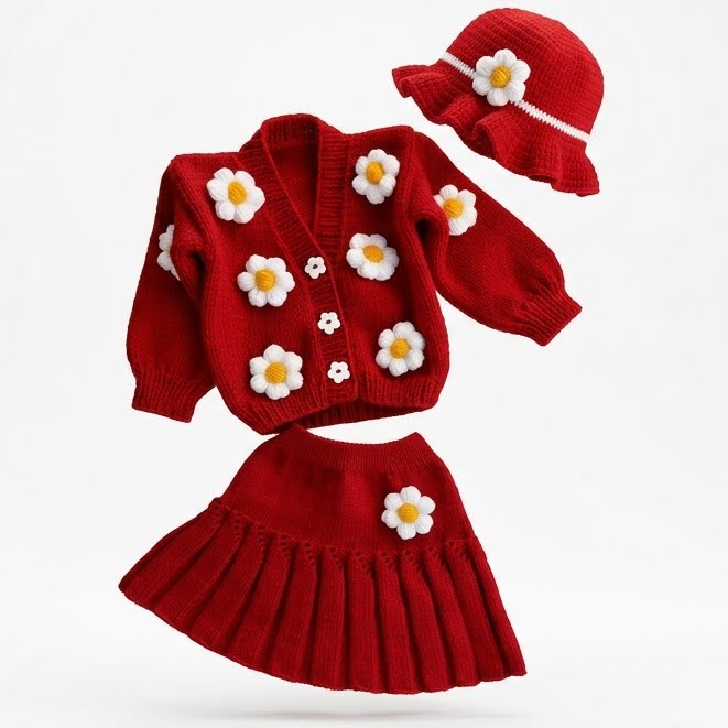 Conjunto de lana con detalles