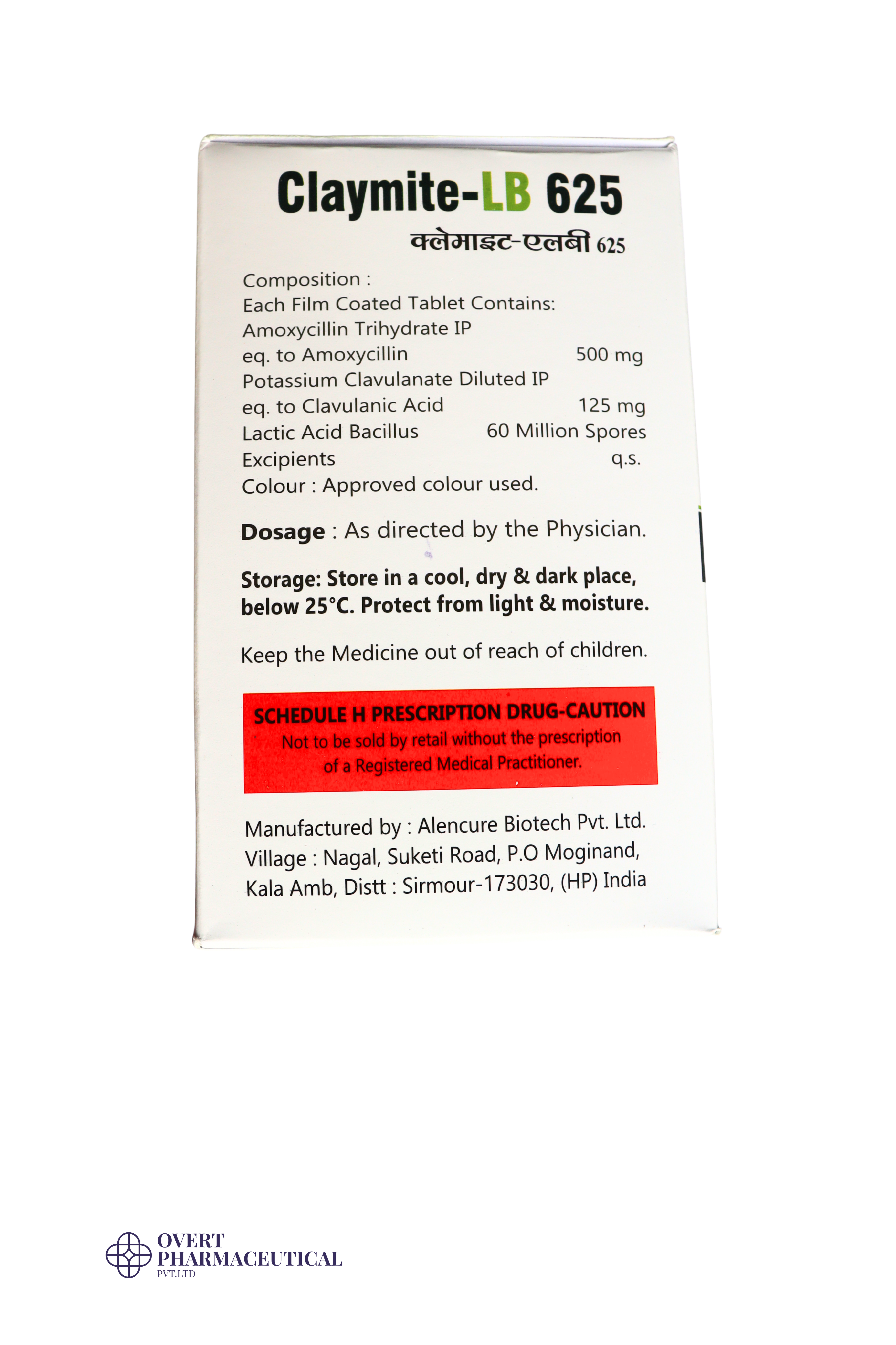 Claymite-LB 625 Tablets