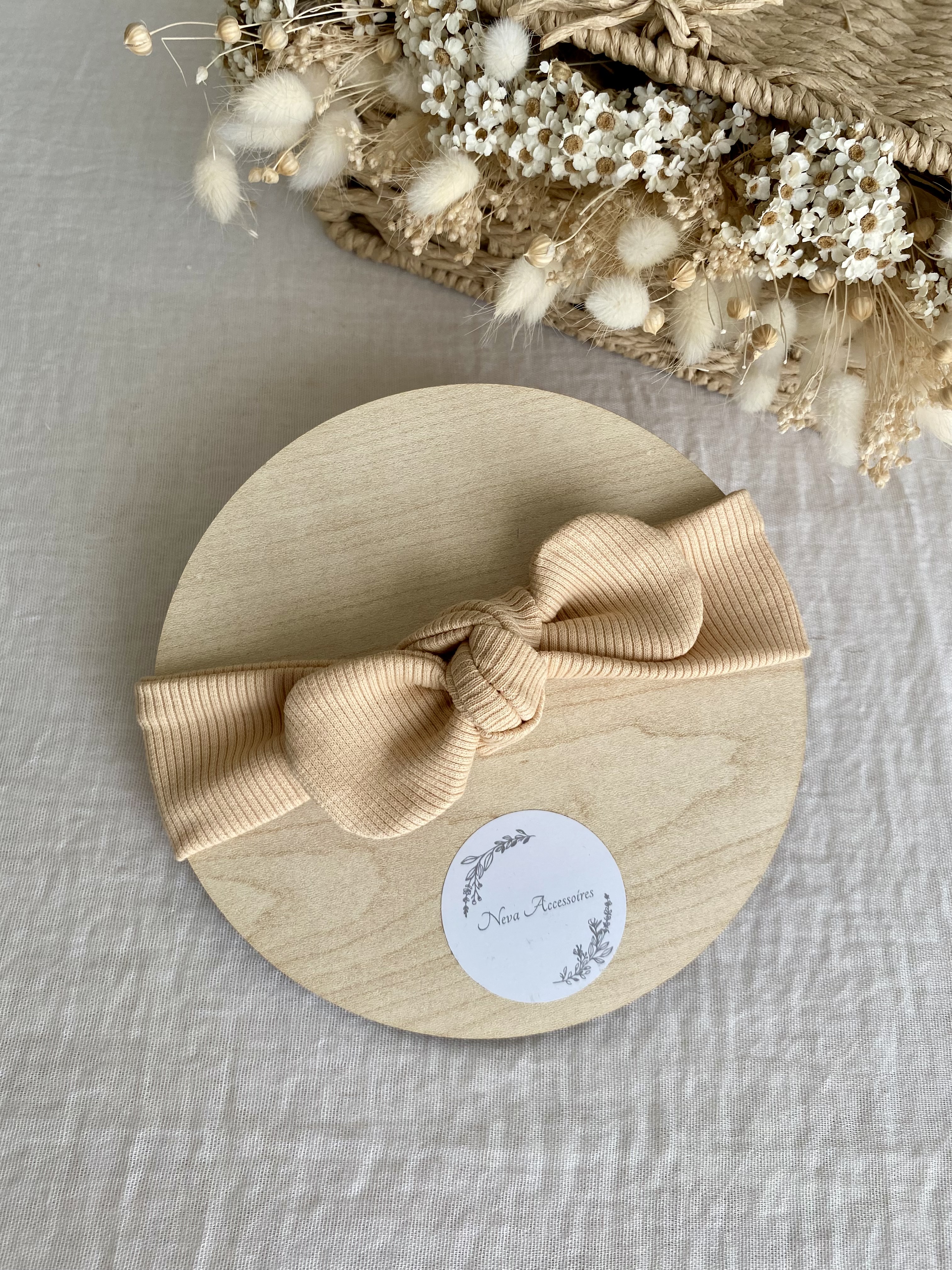 Bandeau côtelé sable 