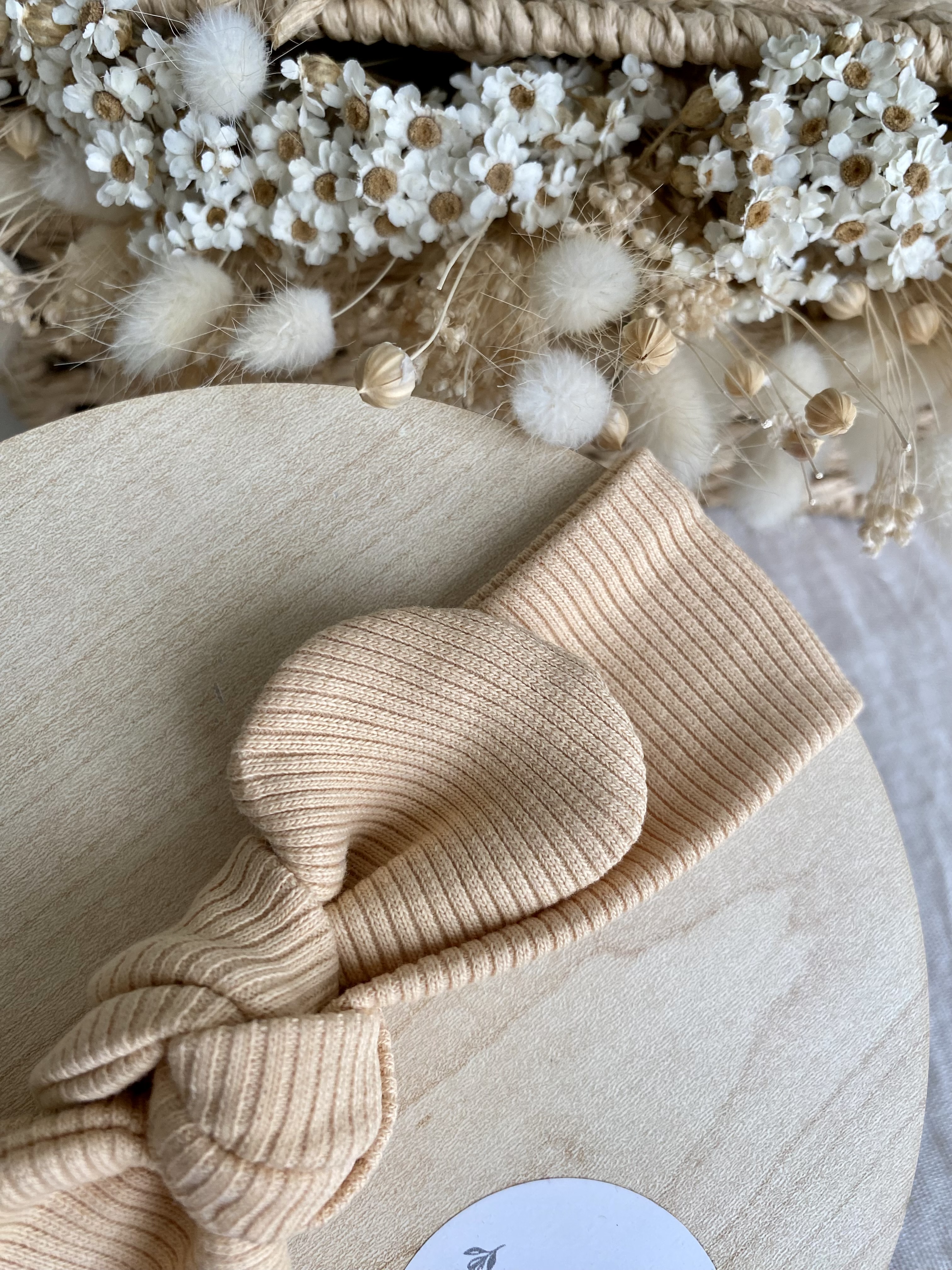Bandeau côtelé sable 
