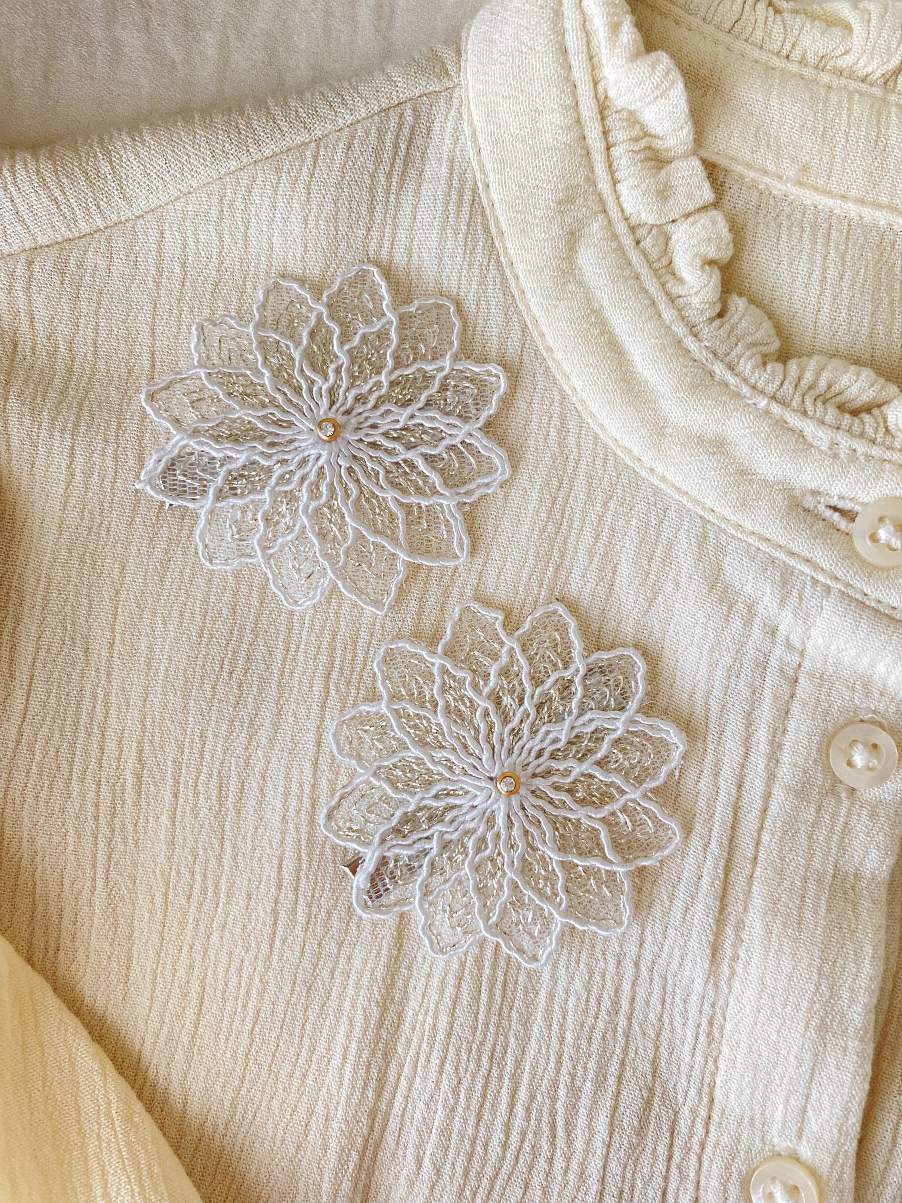 Barrette dahlia étoilé