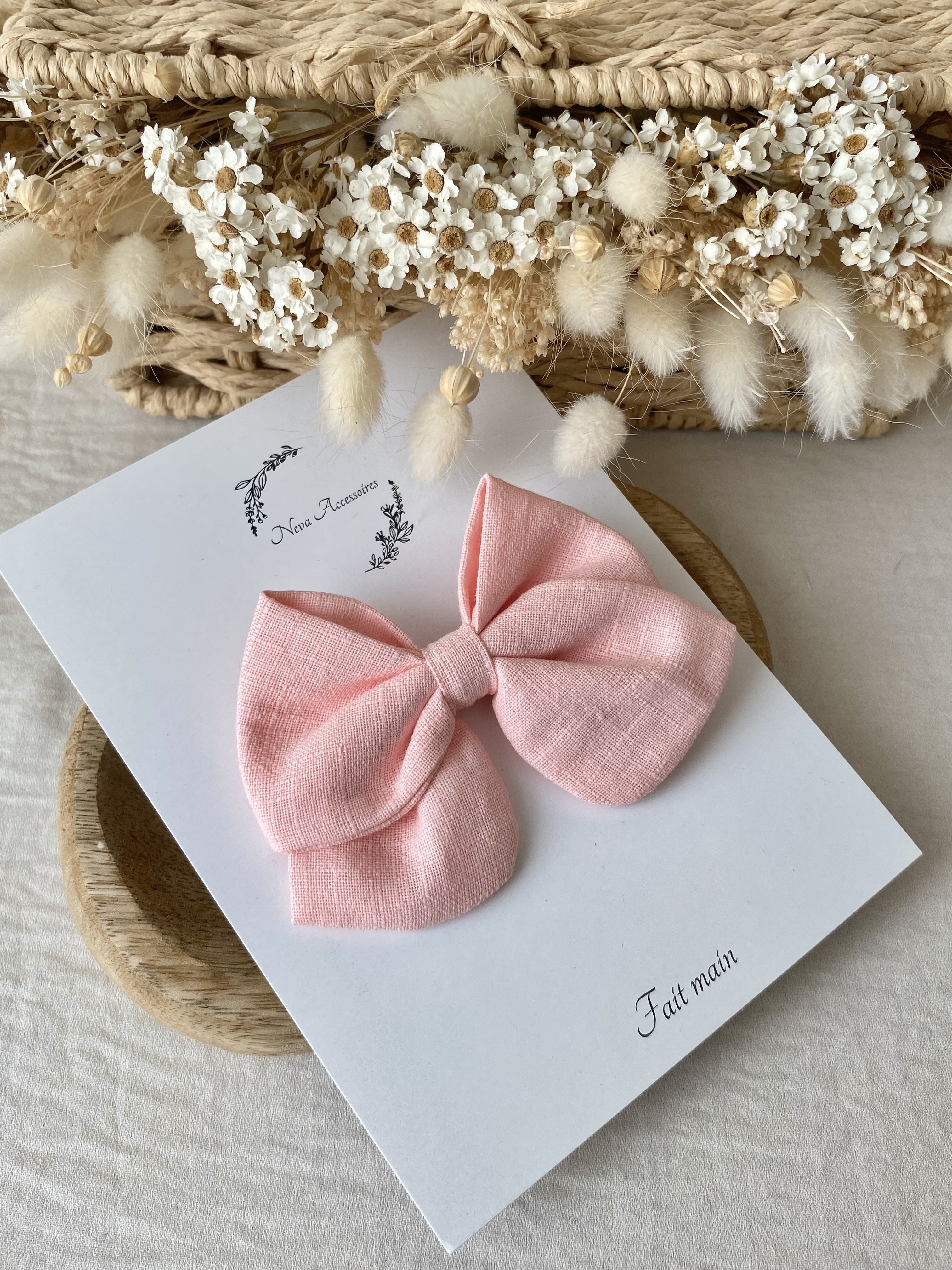 Noeud rose pâle M