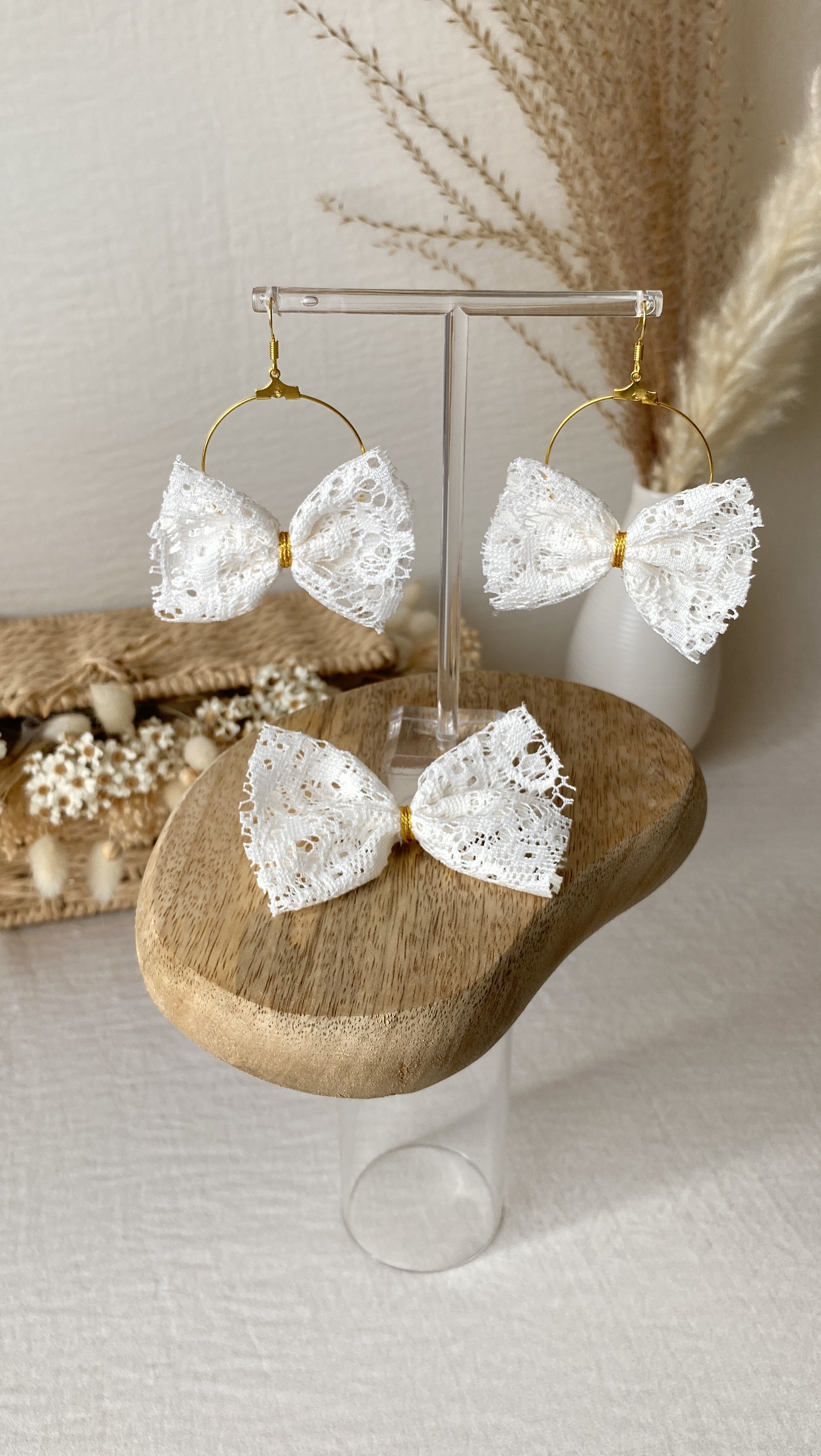 Boucles d'oreilles noeuds