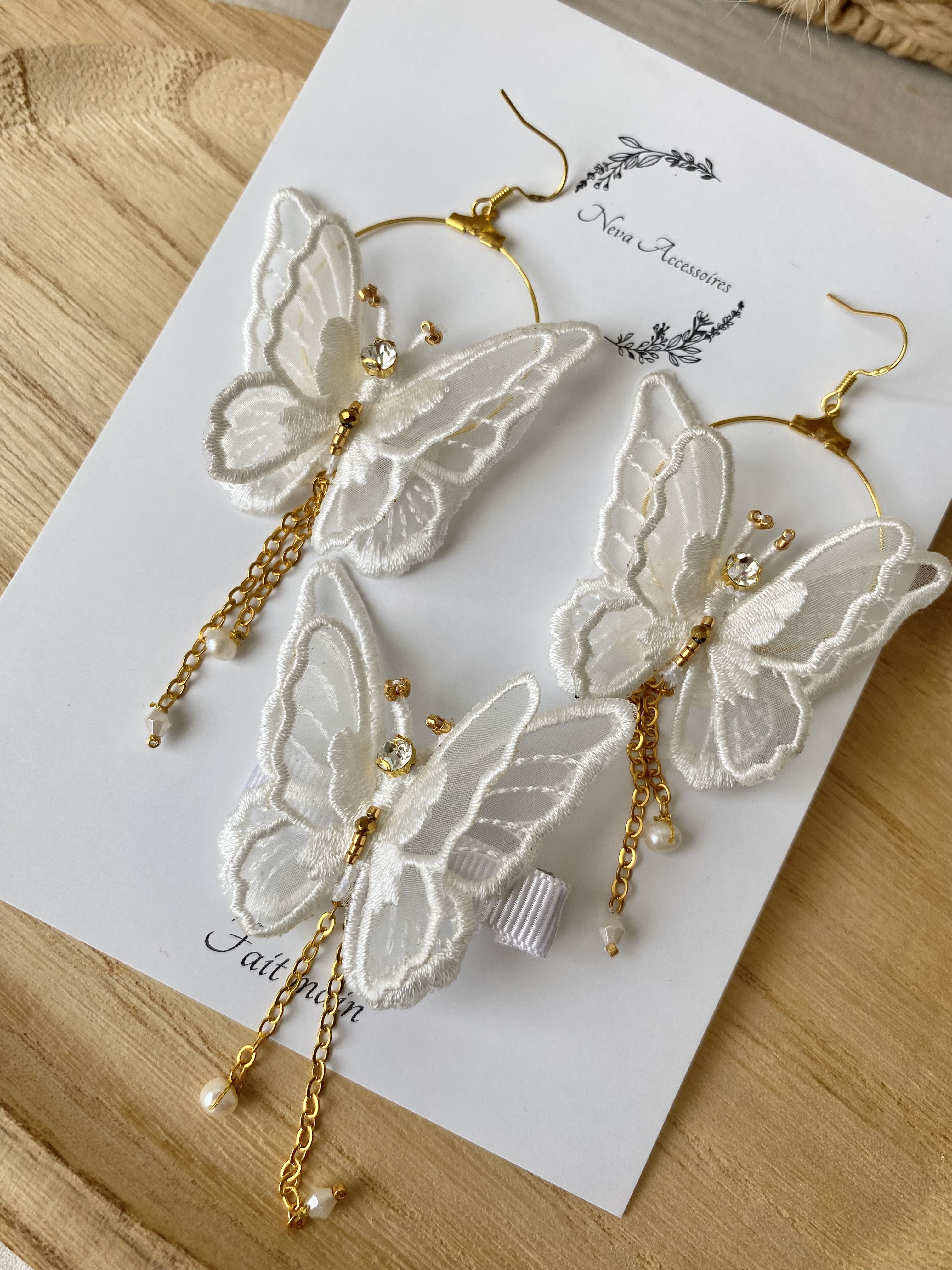 Boucles d'oreilles papillons
