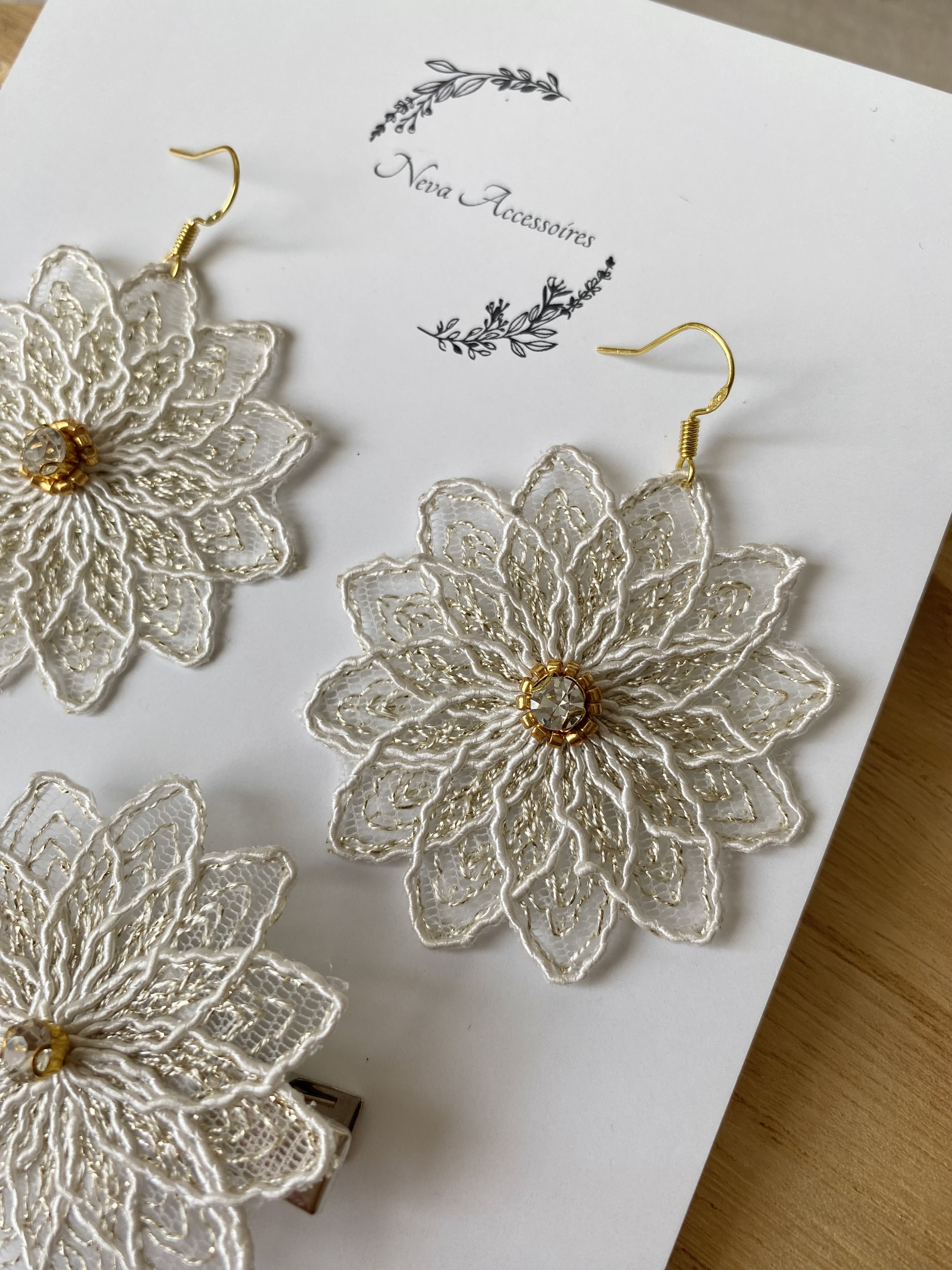 Boucles d'oreilles dahlia