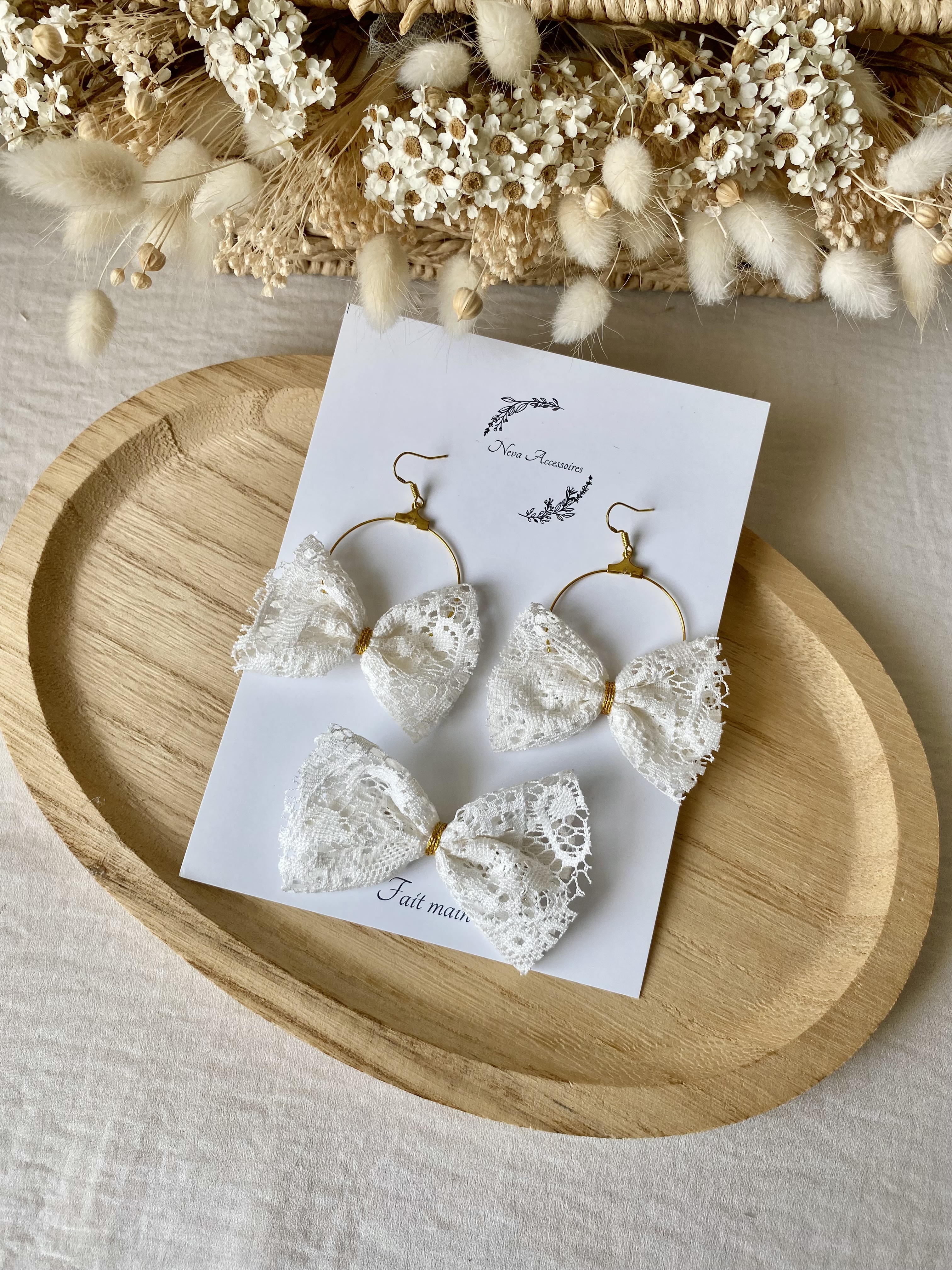 Boucles d'oreilles noeuds