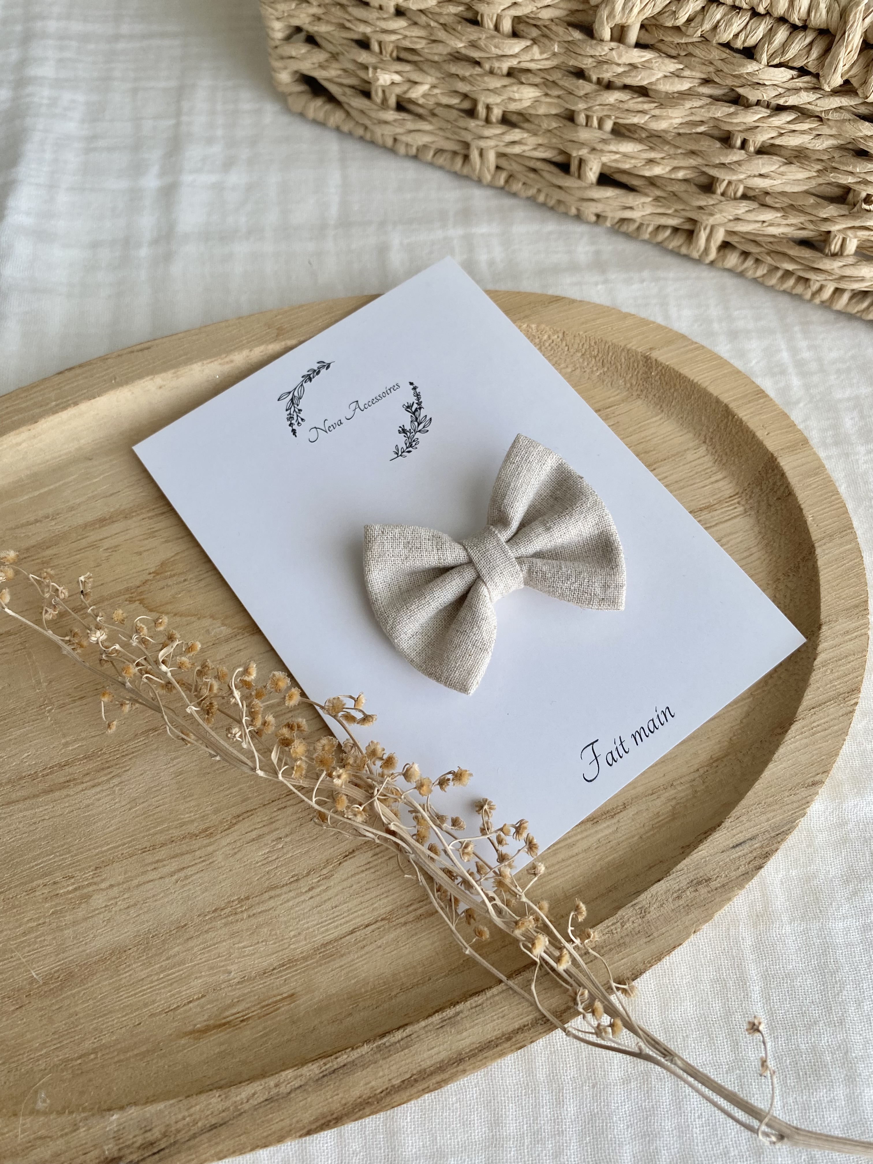 Noeud beige chiné S