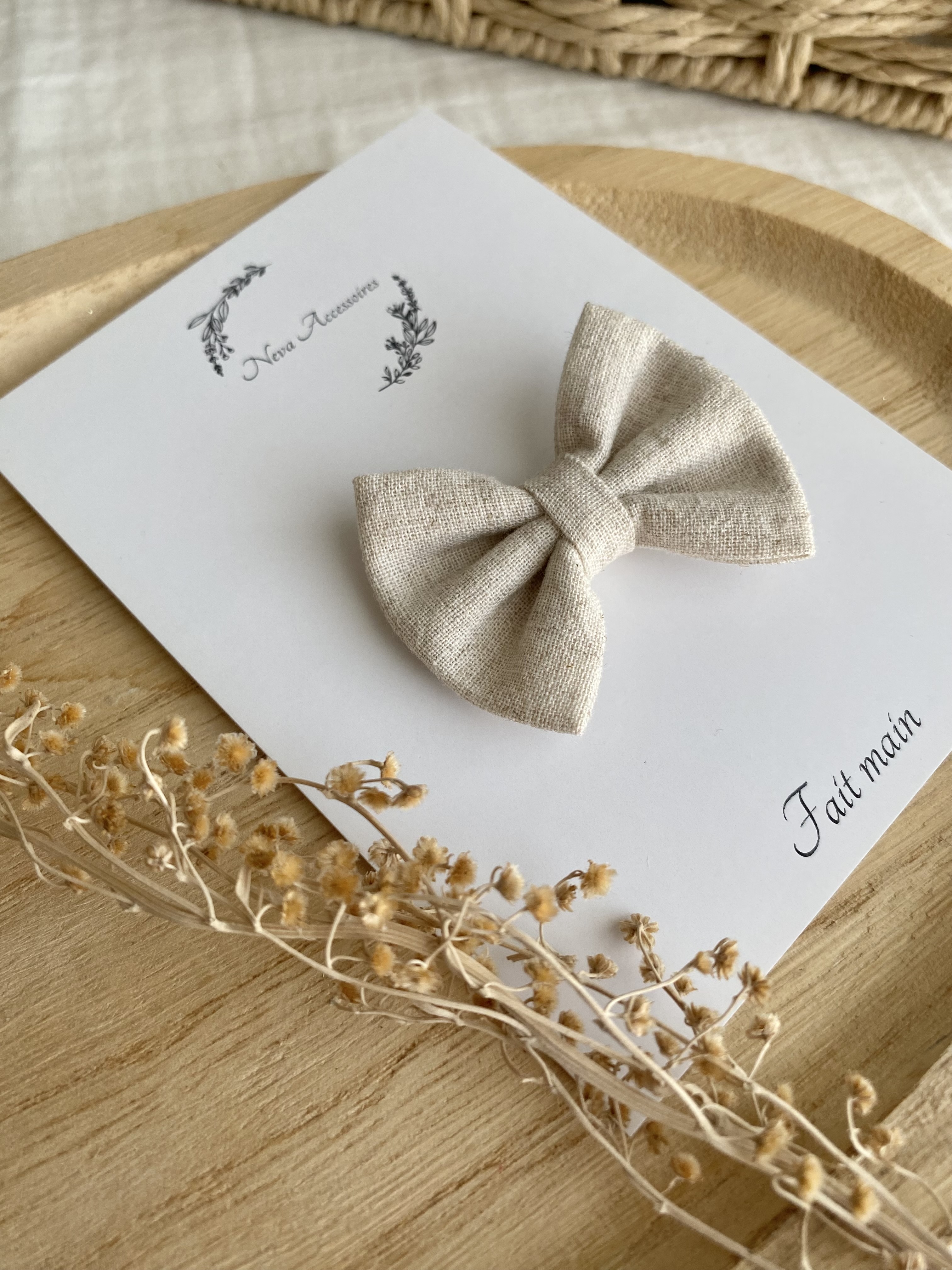 Noeud beige chiné S