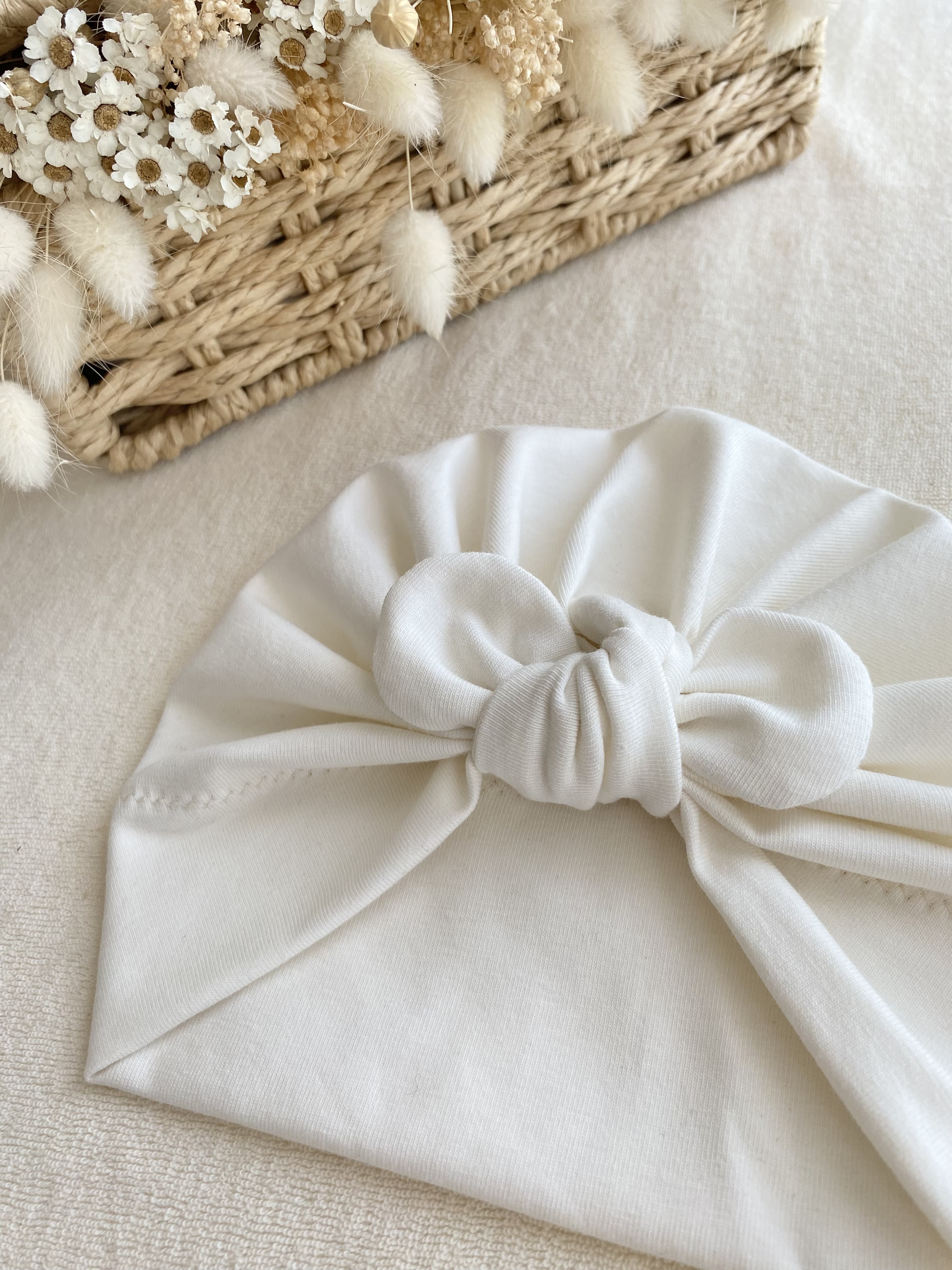 Turban blanc cassé