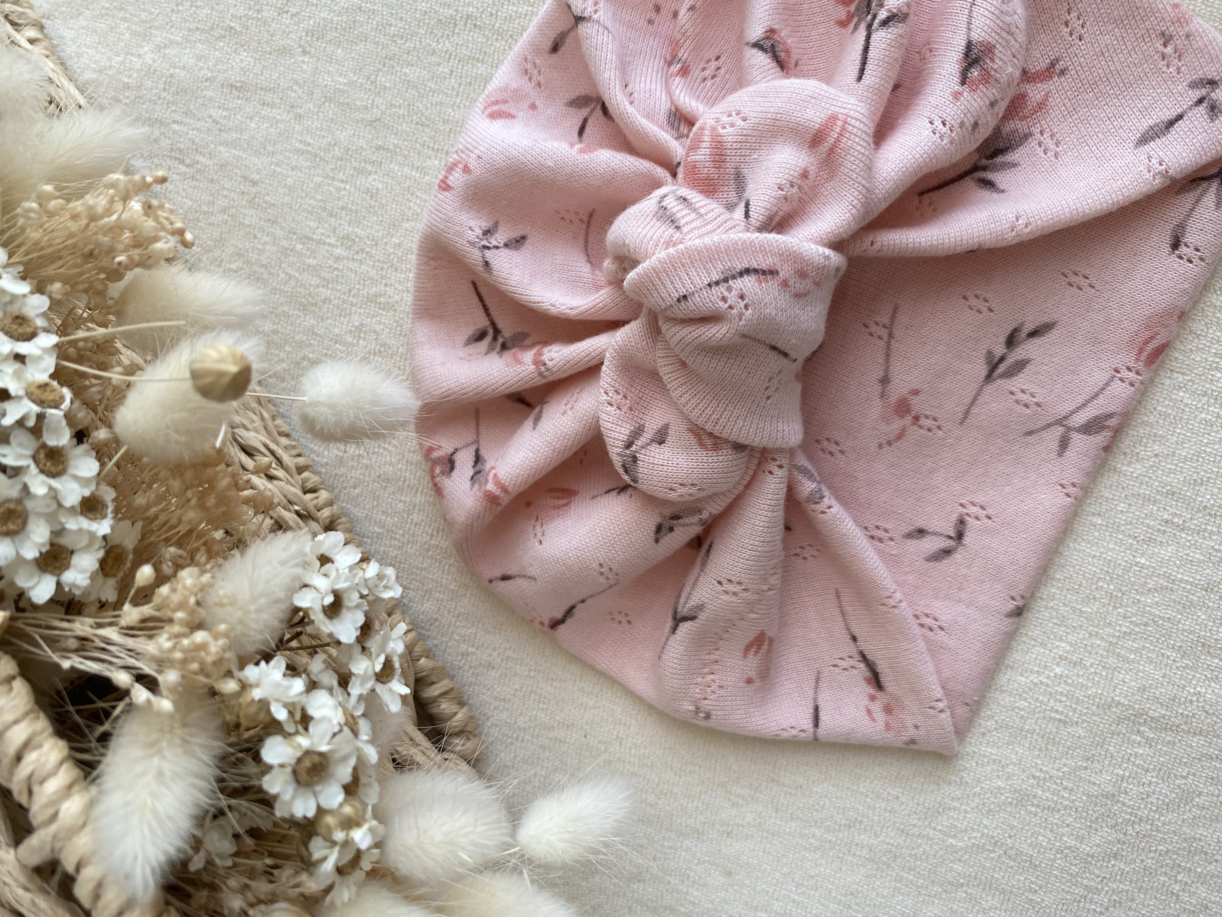 Turban rose saumon