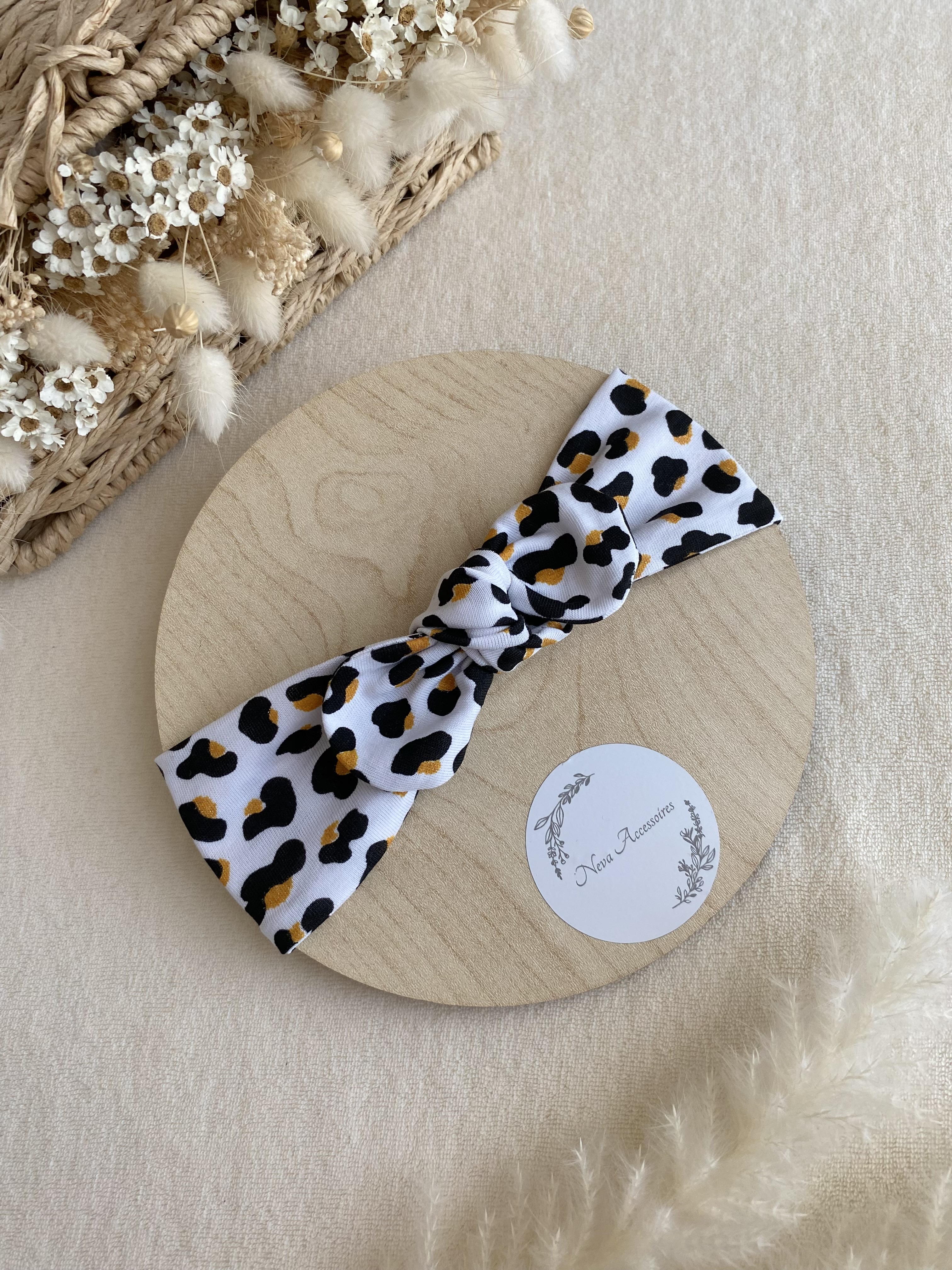Bandeau léopard blanc