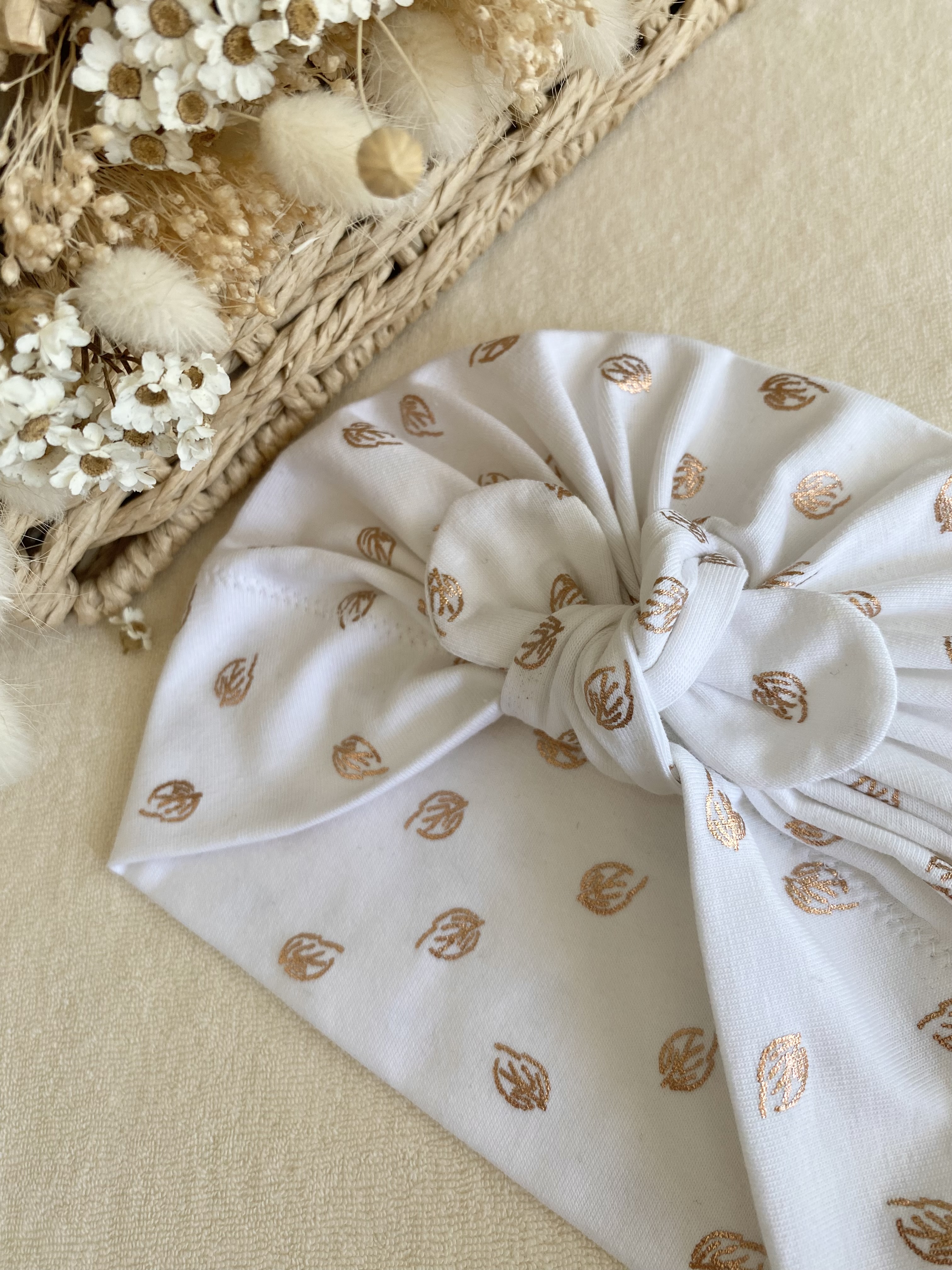 Turban feuille d'or