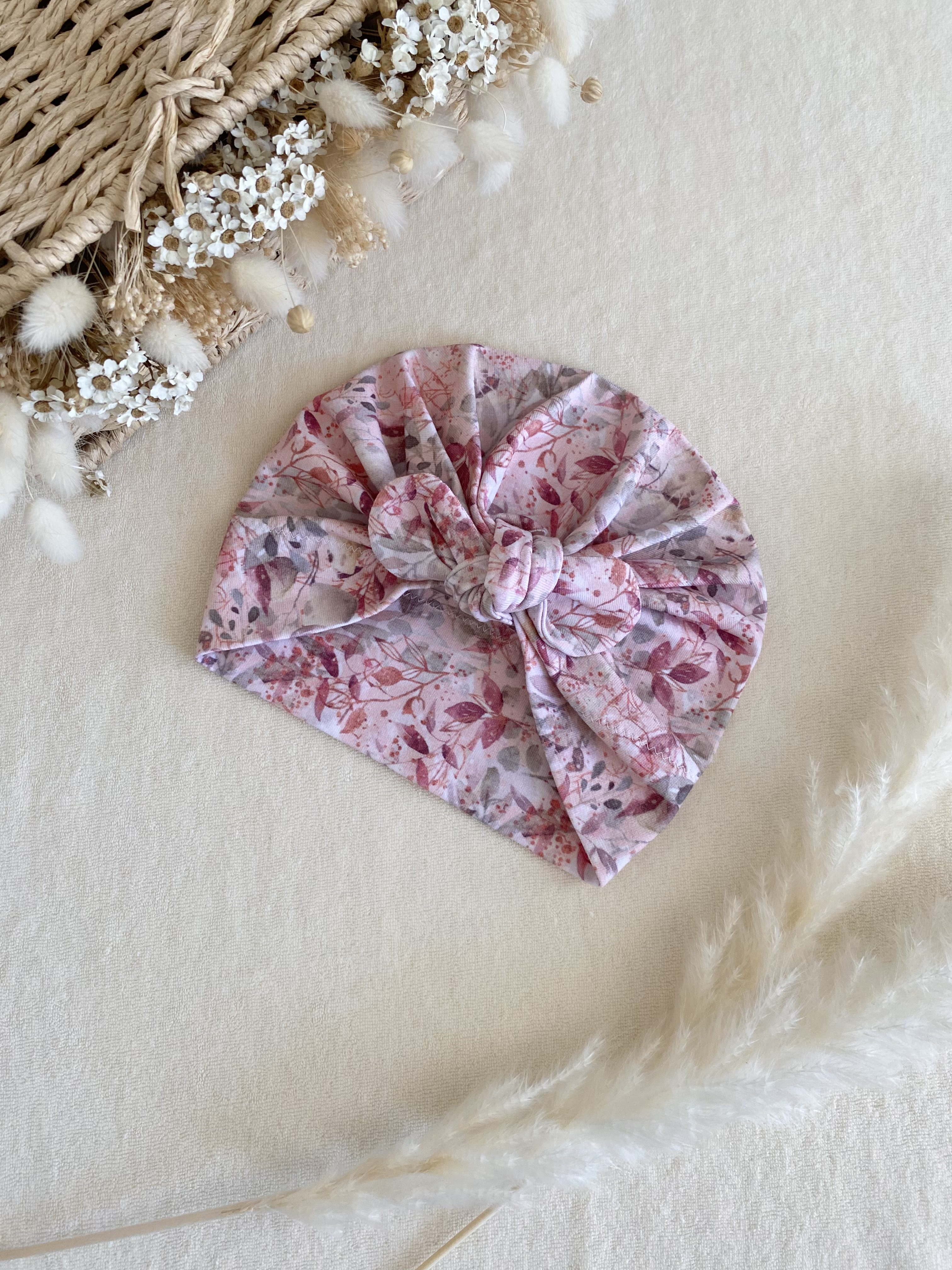 Turban élégance rosé