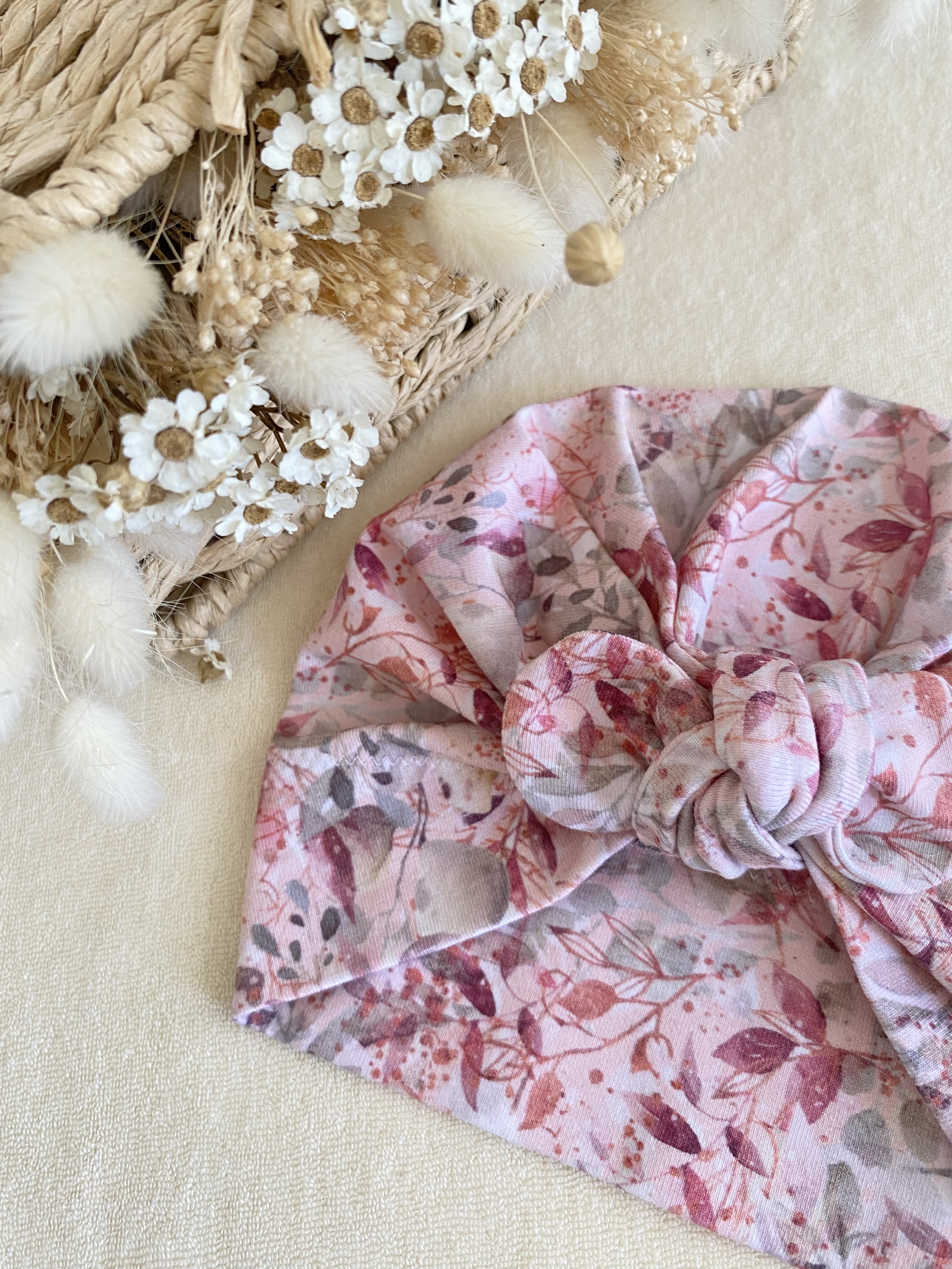 Turban élégance rosé
