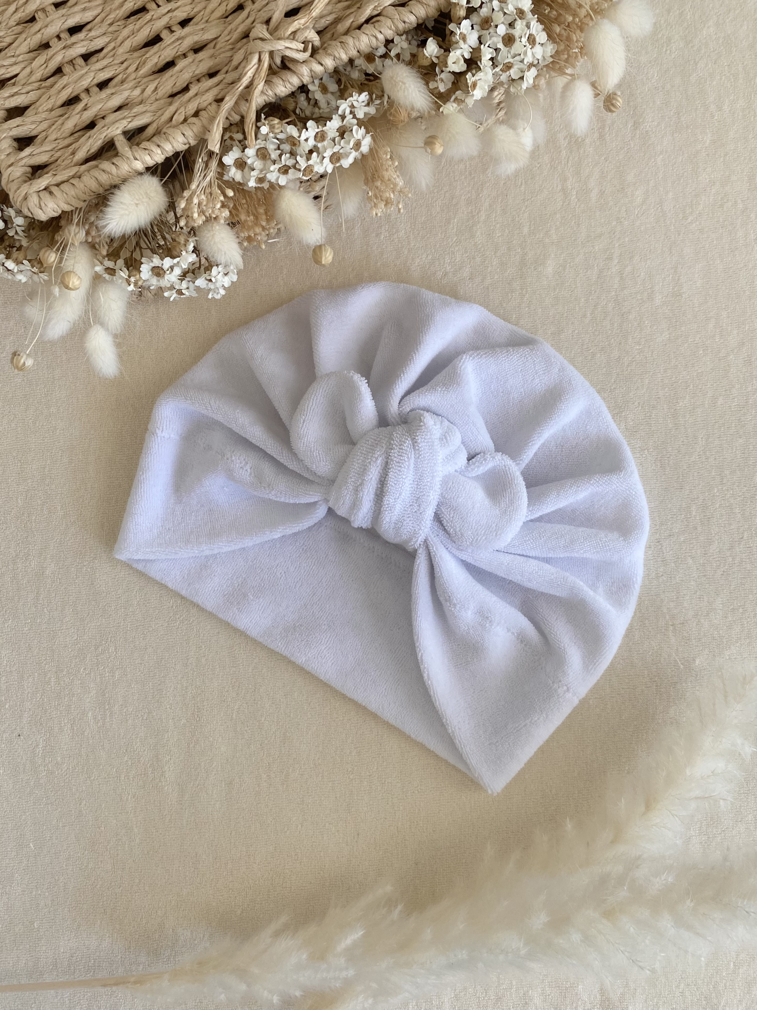 Turban éponge blanc