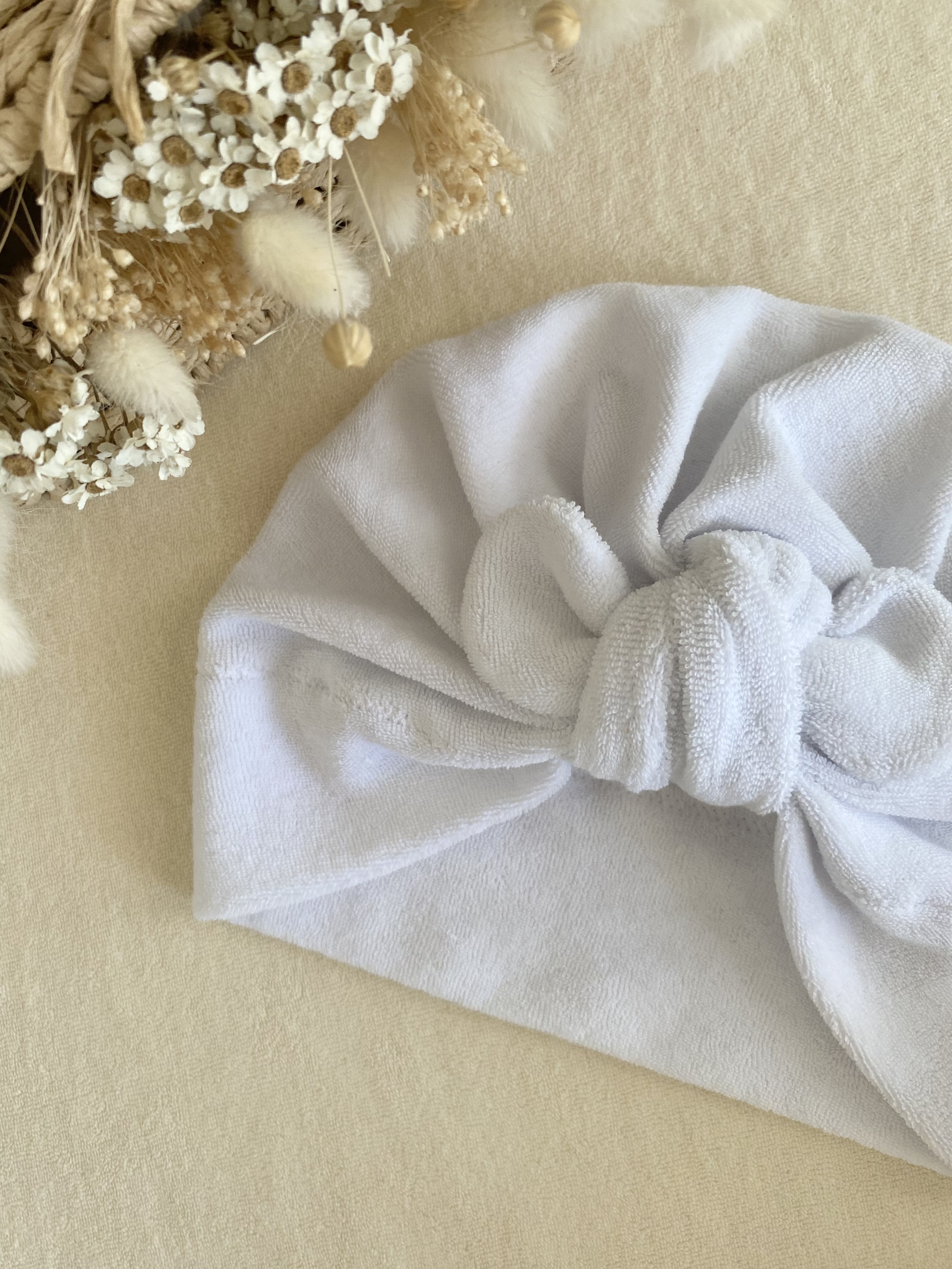 Turban éponge blanc