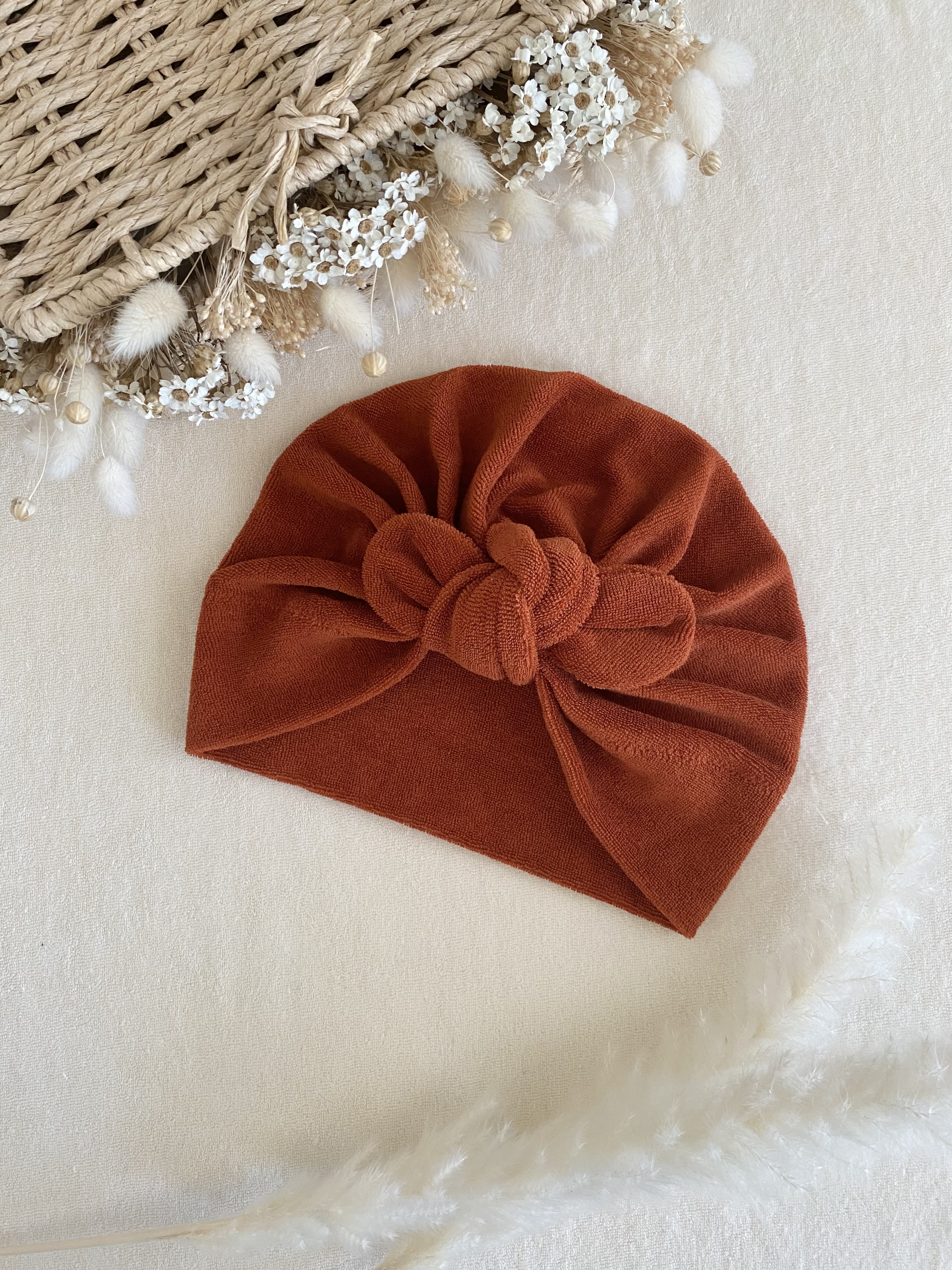 Turban éponge terracotta