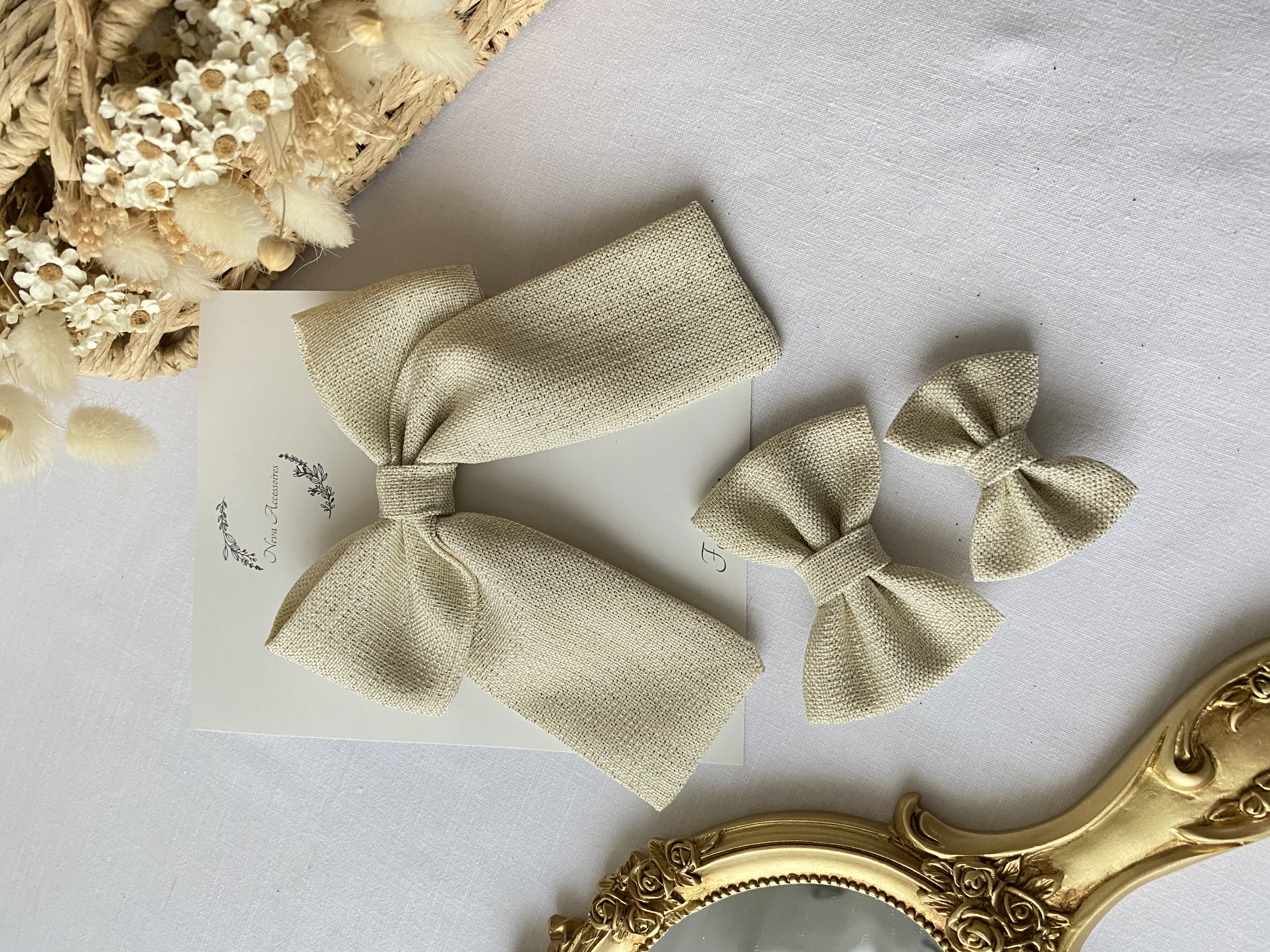 Noeud scintillant ivoire