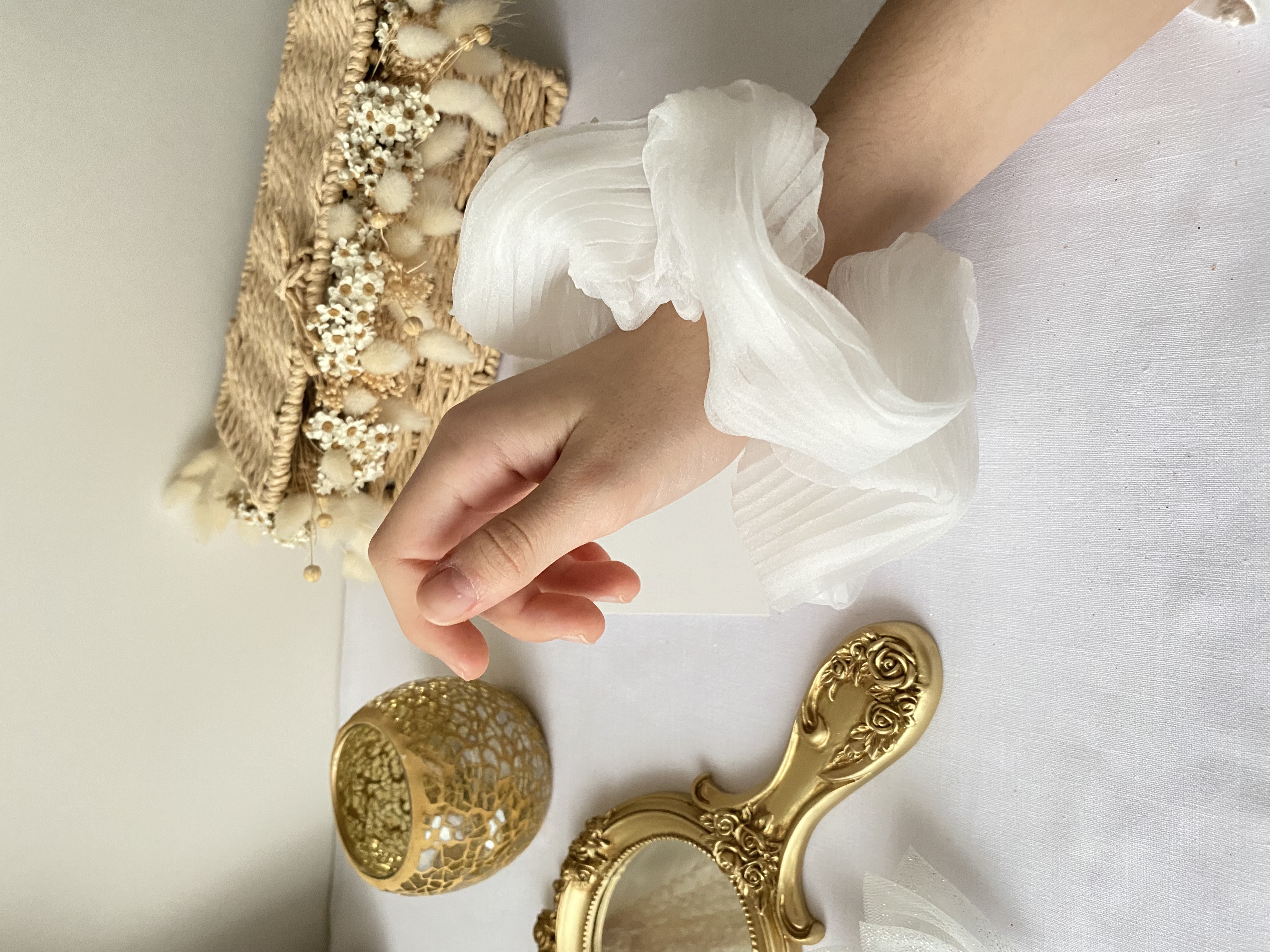 Chouchou organza plissé