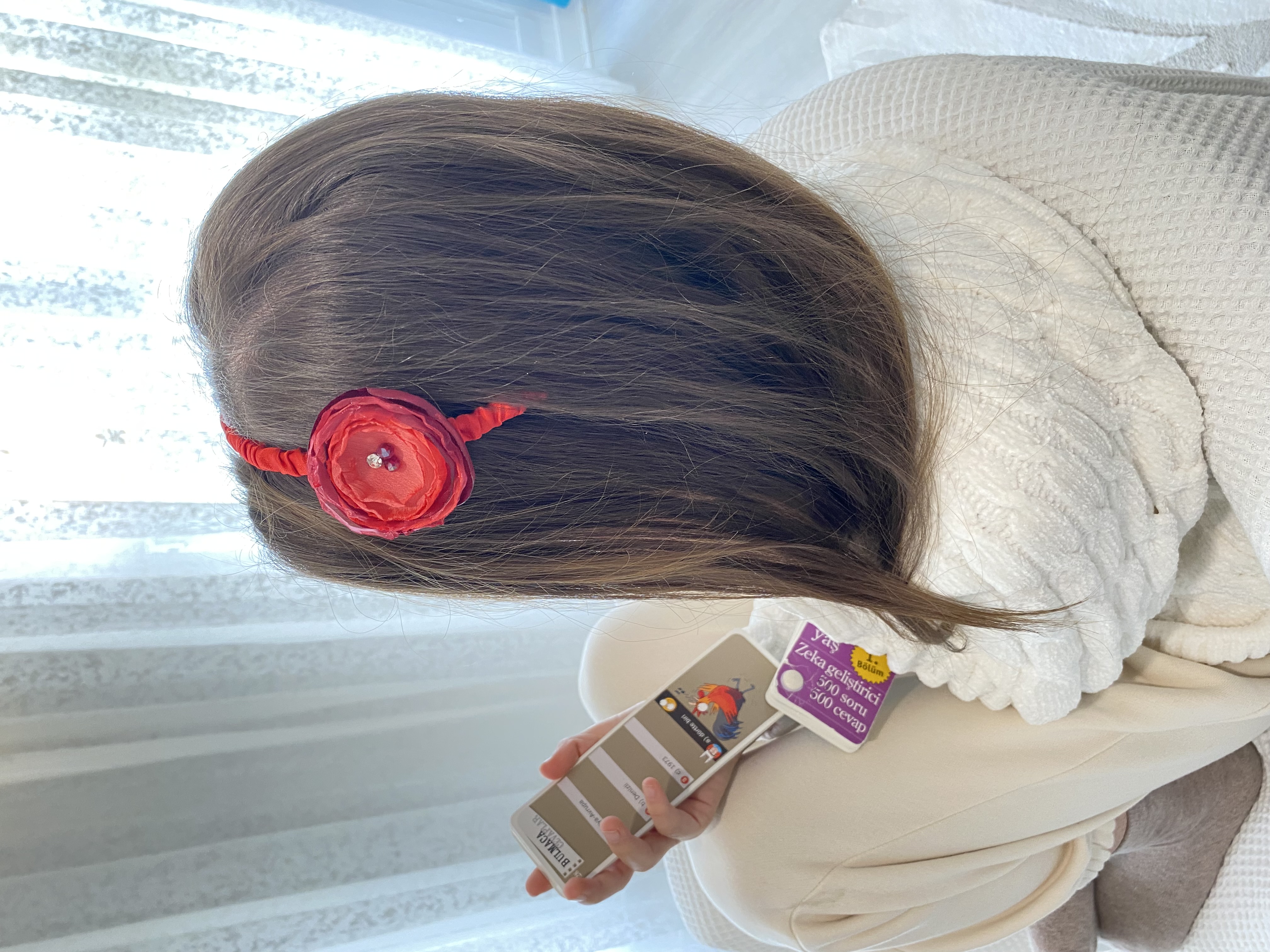 Serre tête pivoine rouge