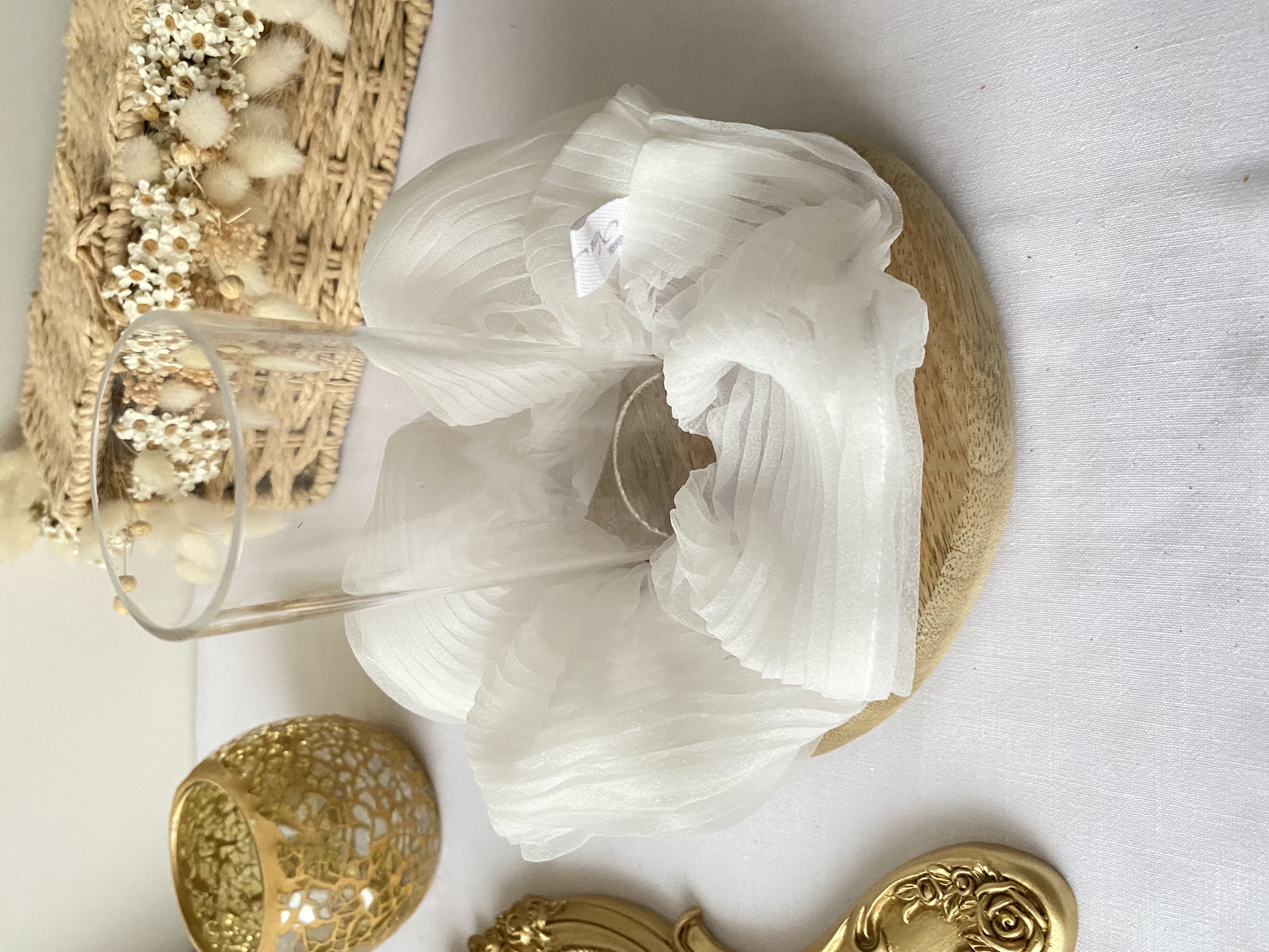 Chouchou organza plissé