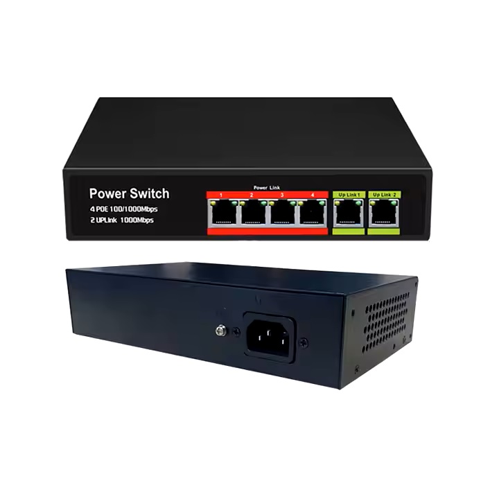 HELIXSON 2+4 PORT UNMANAGED FAST 10/100 POE SWITCH