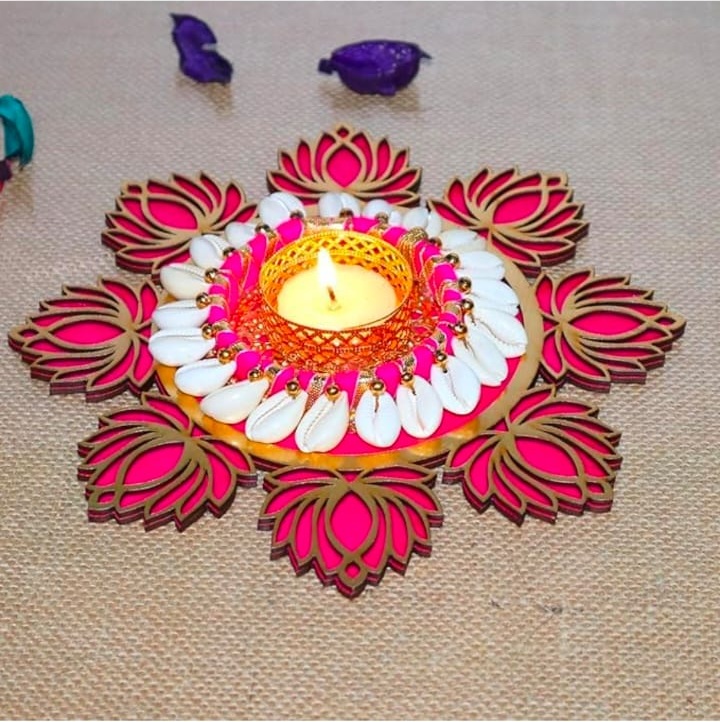 Decorative Diwali Rangoli Candle Holder