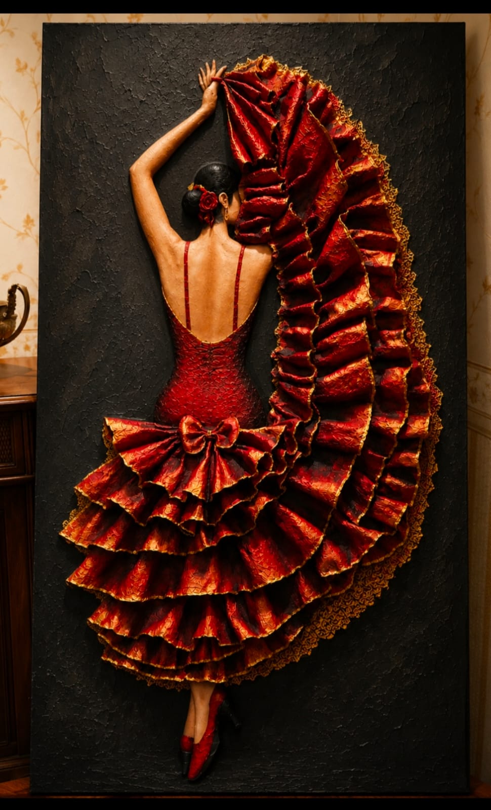 3D Flamenco Dancer Wall Art