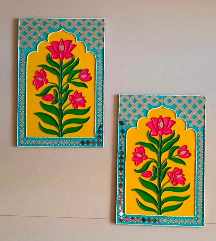 Hand-painted Floral Wall Art Set