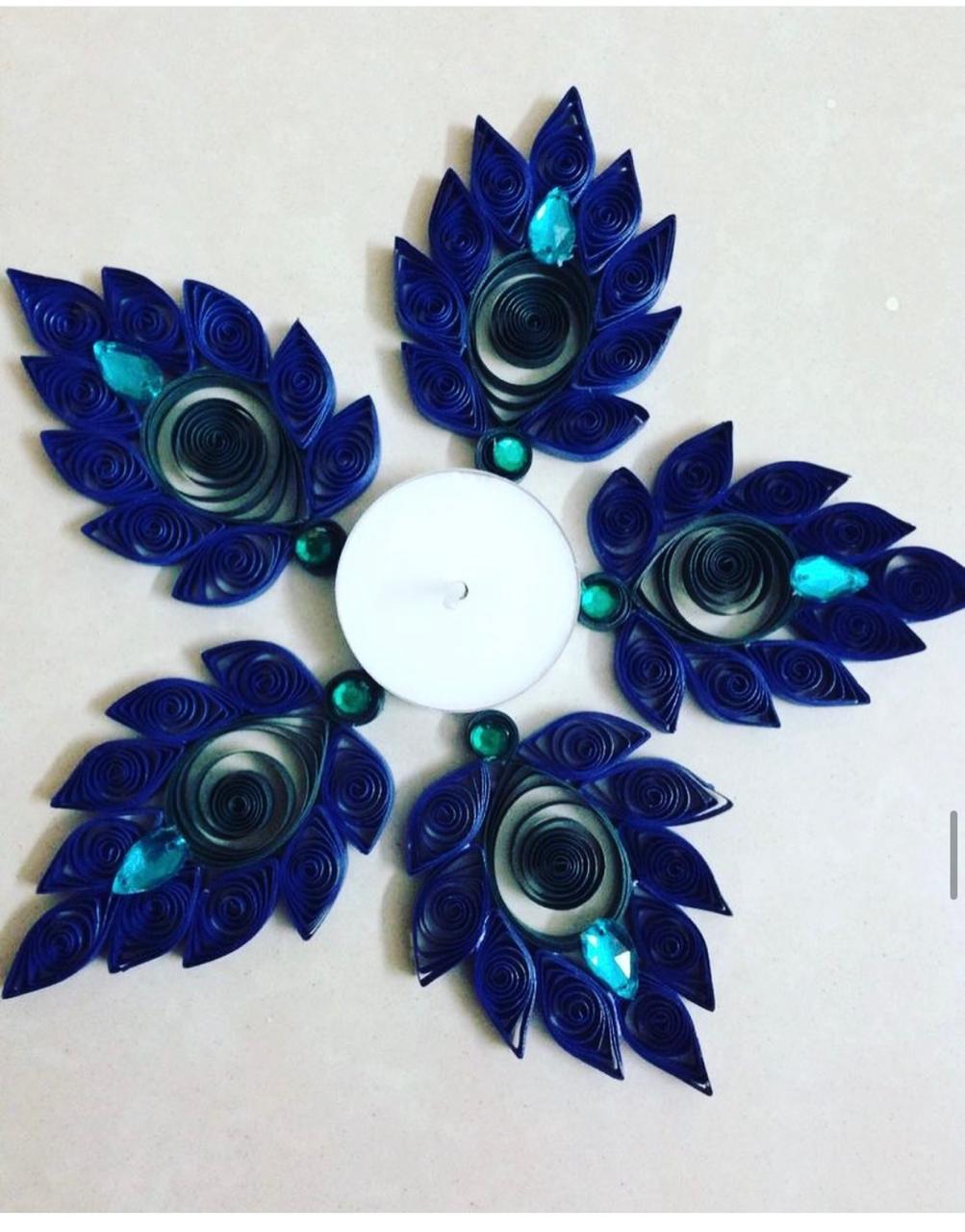 Decorative Rangoli Diya Art