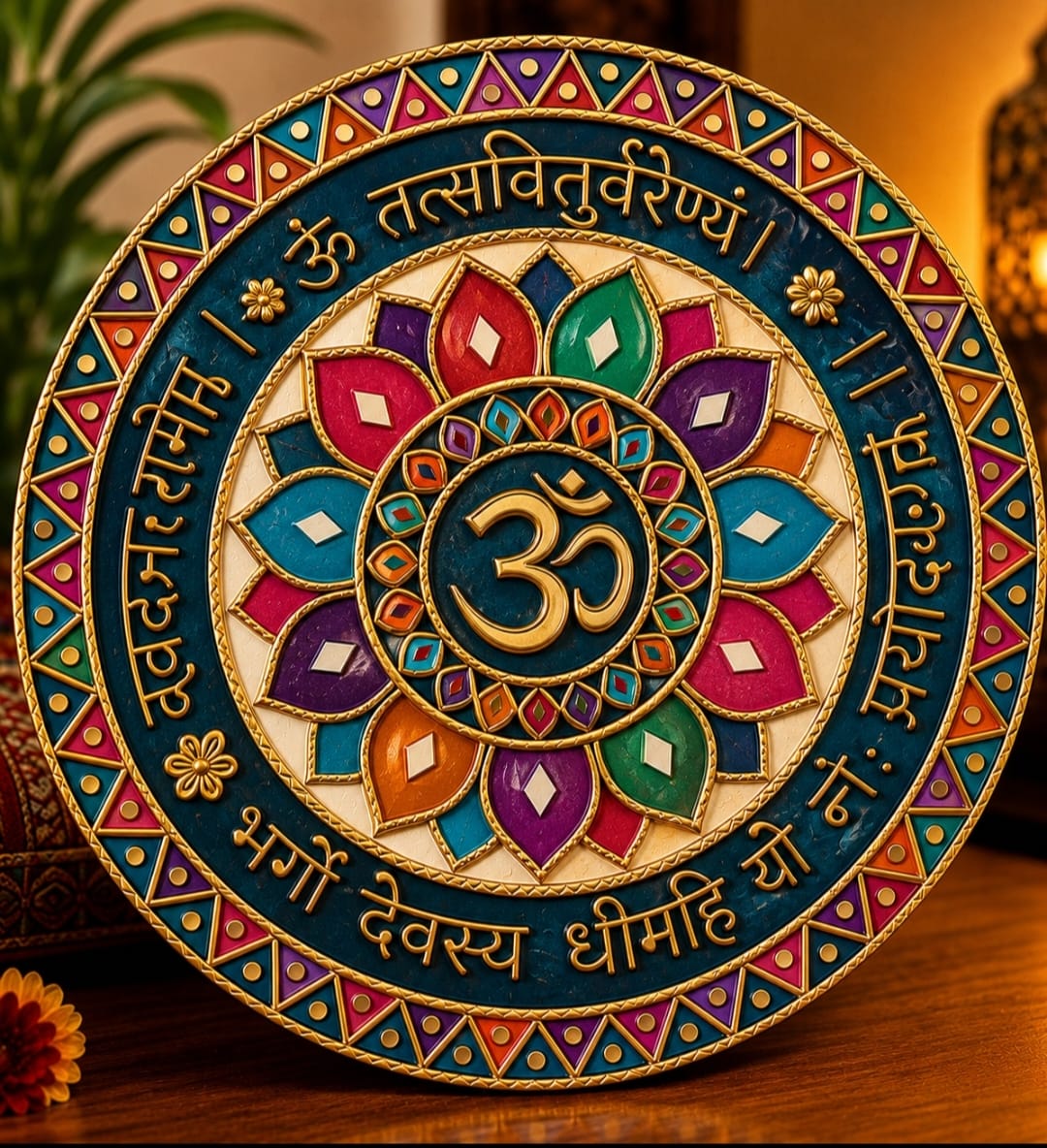 Decorative Om Wall Plate
