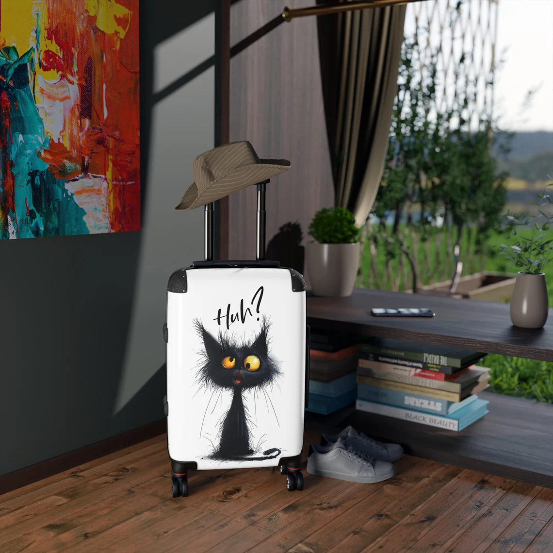 Maleta con diseño de gato