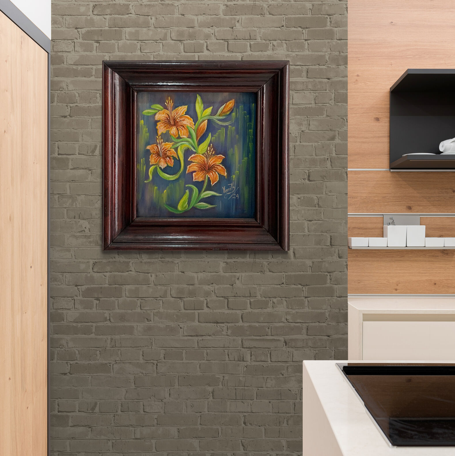 Pintura flores amarillas