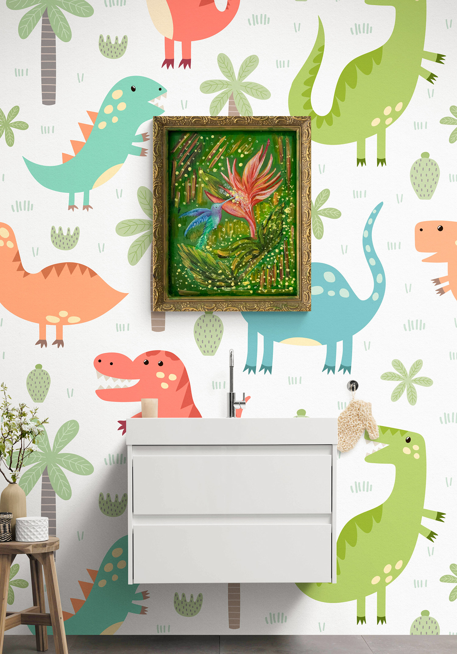 Pintura de colibrí